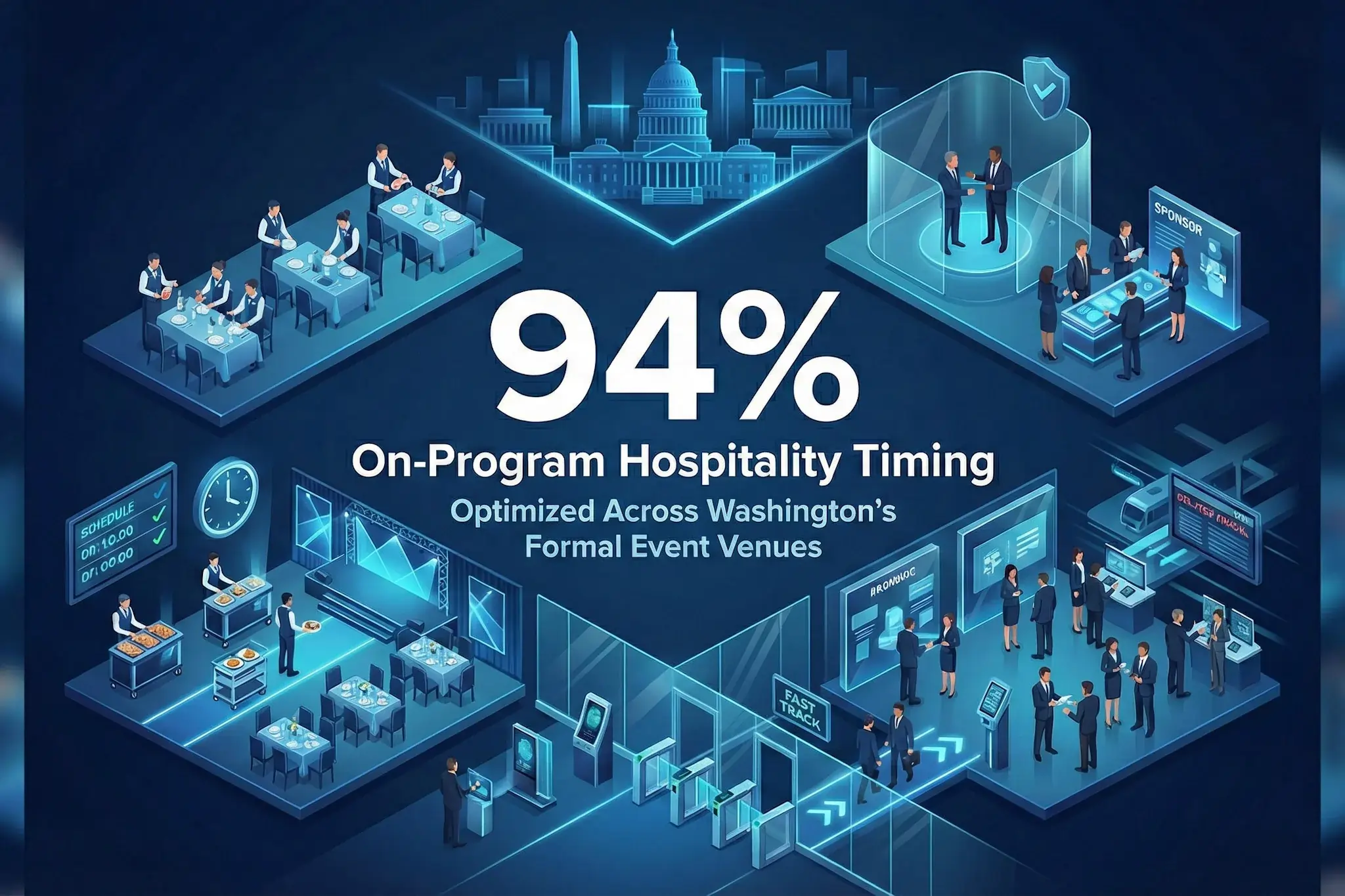 Infographic illustrating Denver event staffing attendance during weather-impacted event days.