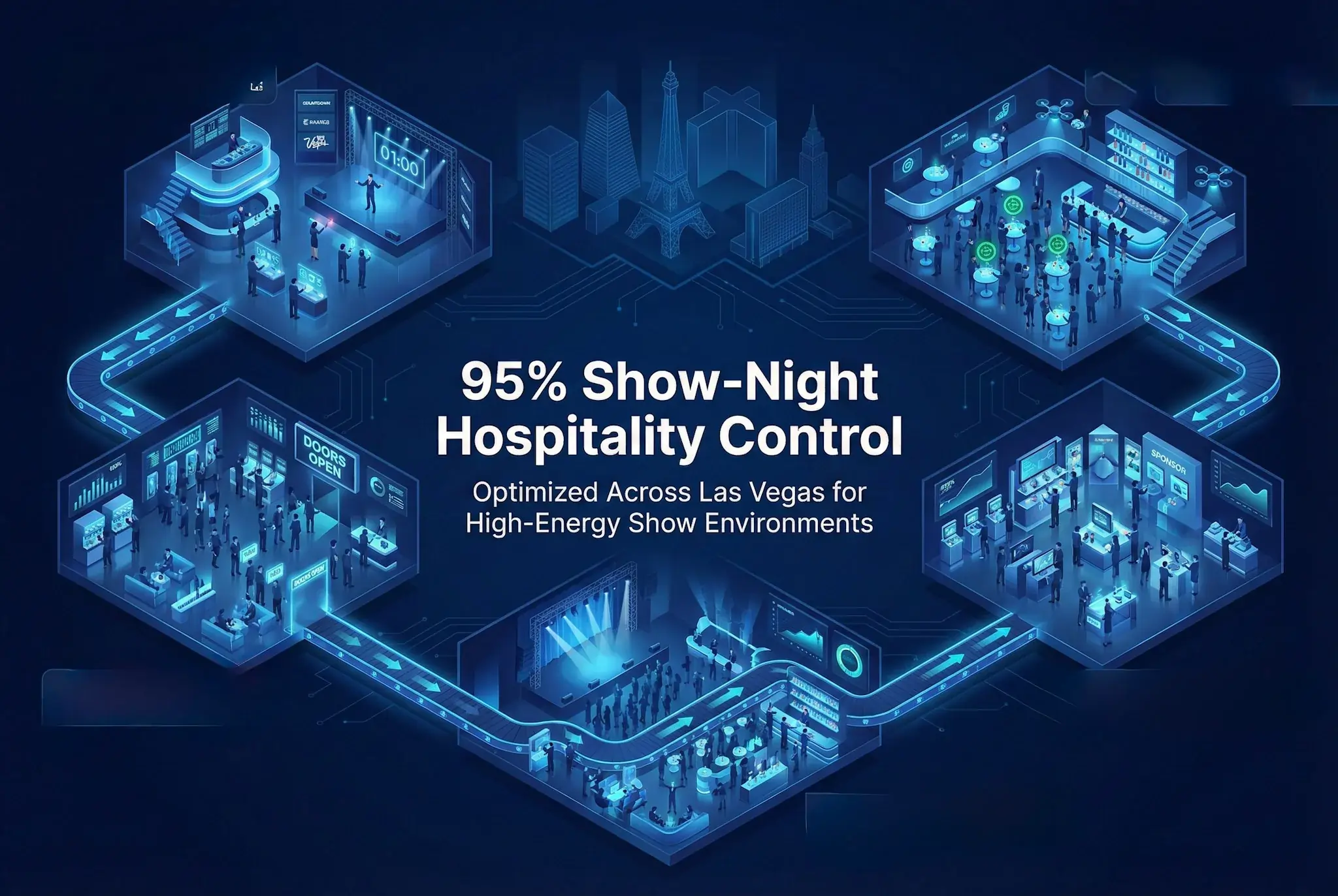 Infographic illustrating Denver event staffing attendance during weather-impacted event days.