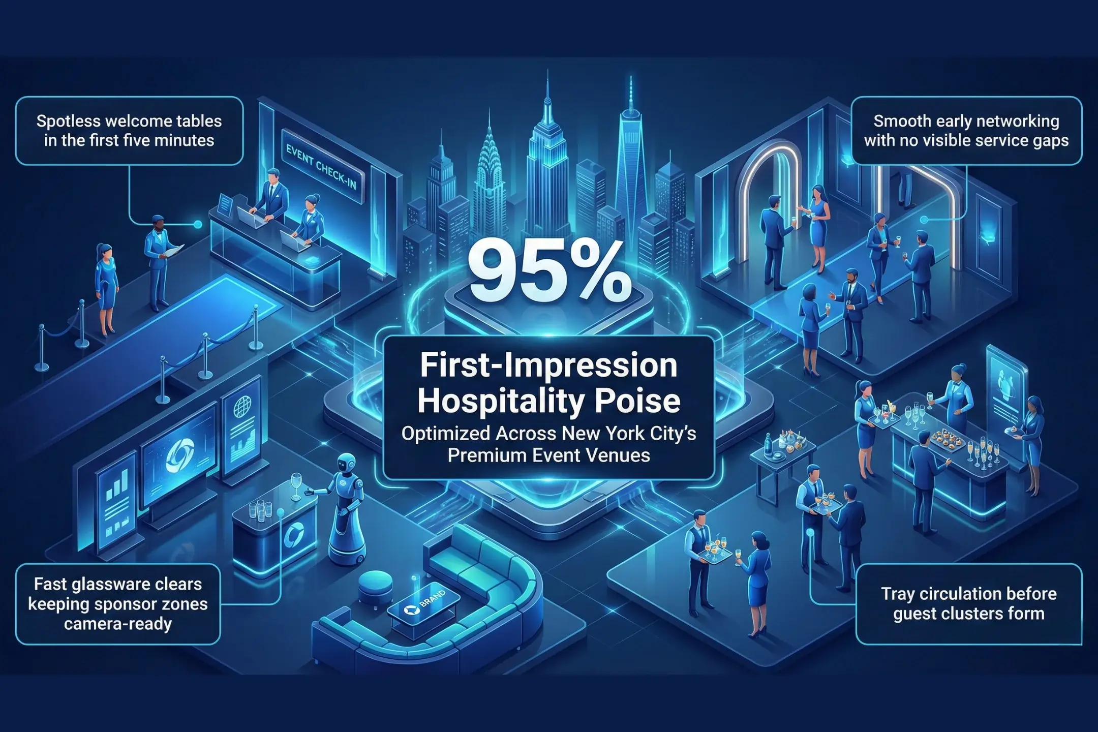 Infographic illustrating Denver event staffing attendance during weather-impacted event days.