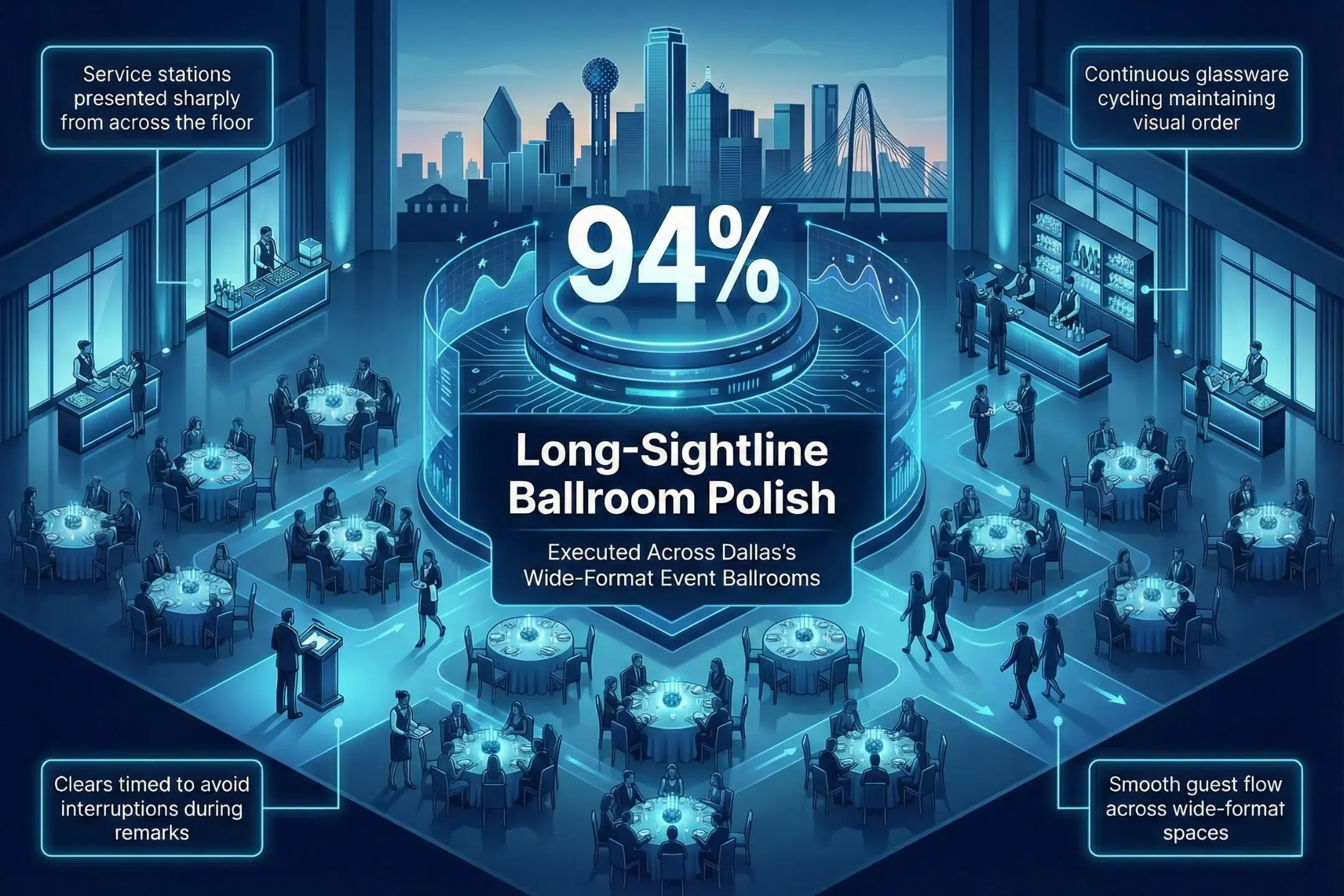 Infographic illustrating Denver event staffing attendance during weather-impacted event days.