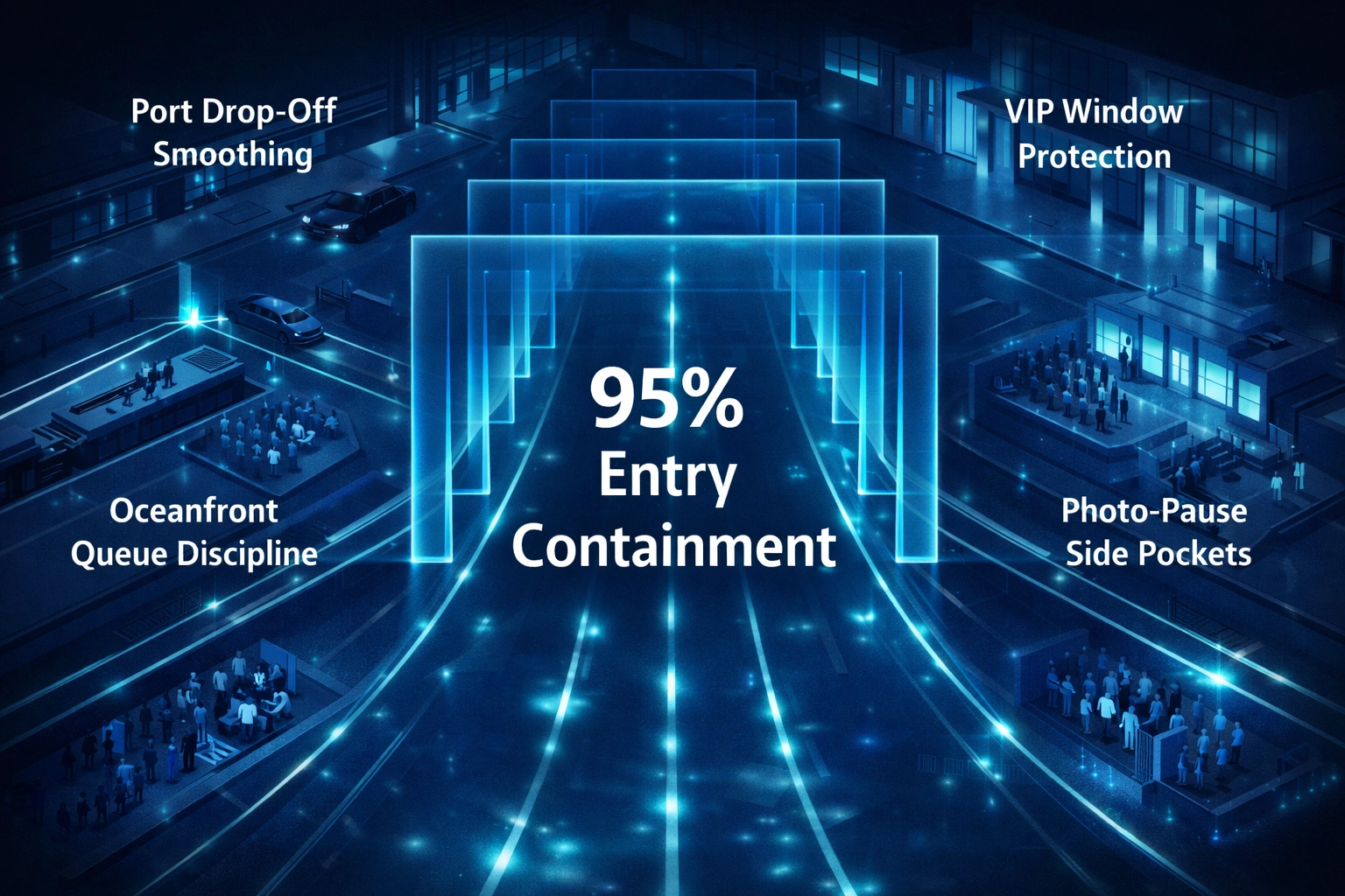 Infographic illustrating Denver event staffing attendance during weather-impacted event days.