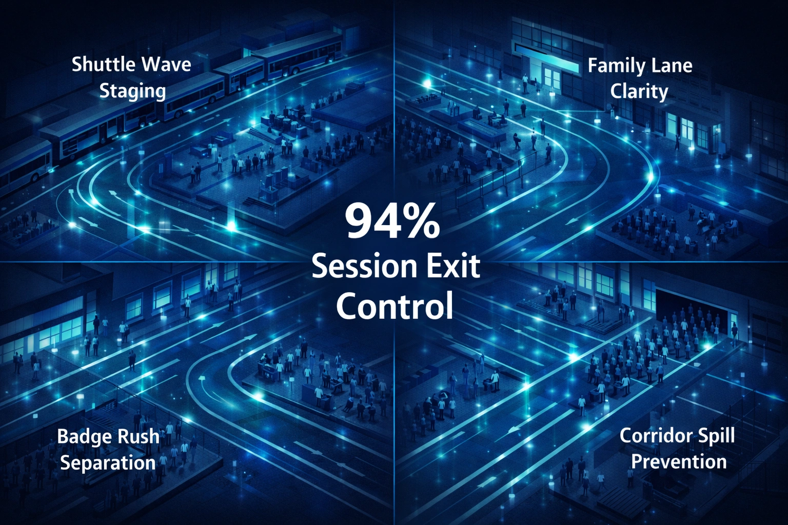 Infographic illustrating Denver event staffing attendance during weather-impacted event days.