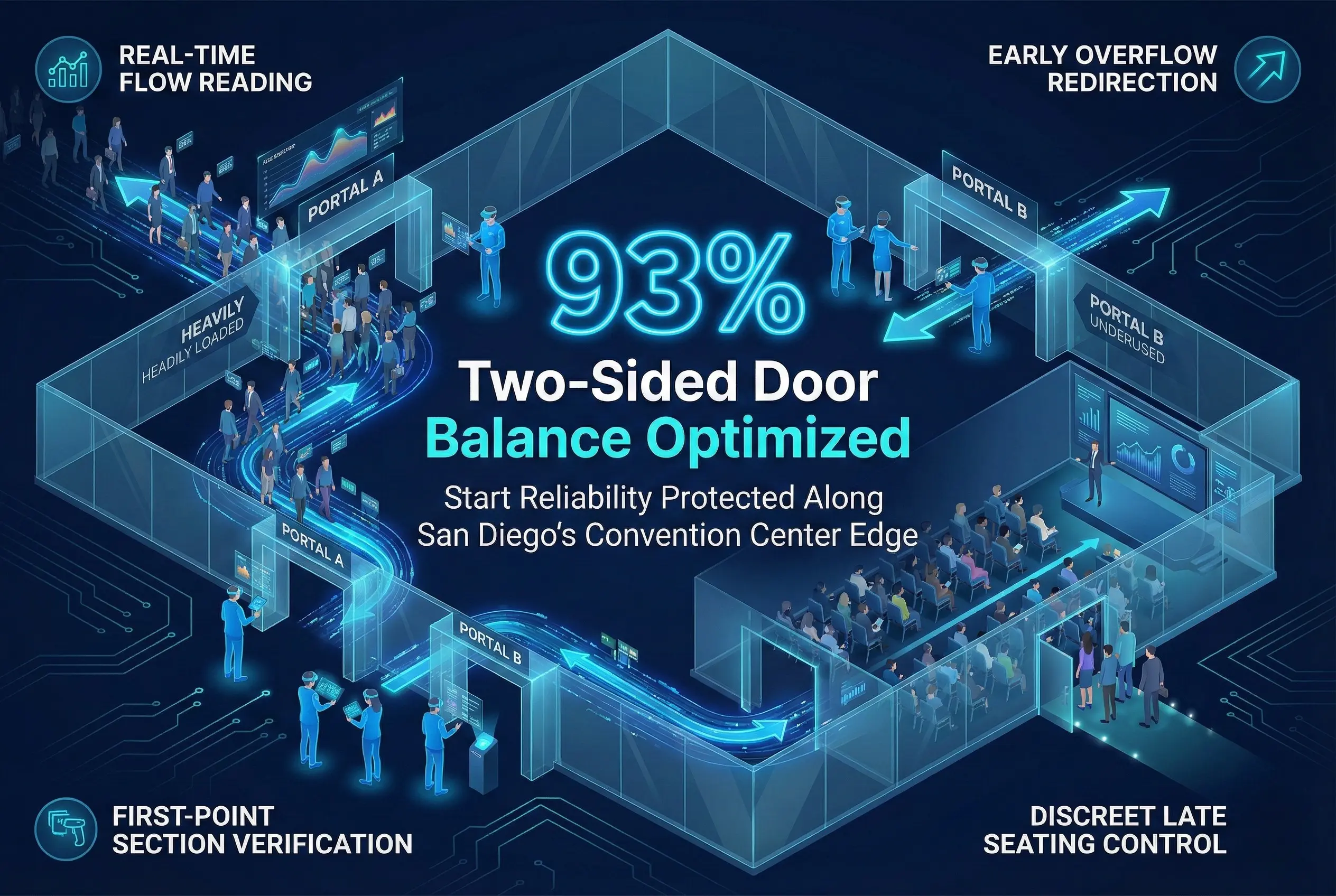 Infographic illustrating Denver event staffing attendance during weather-impacted event days.