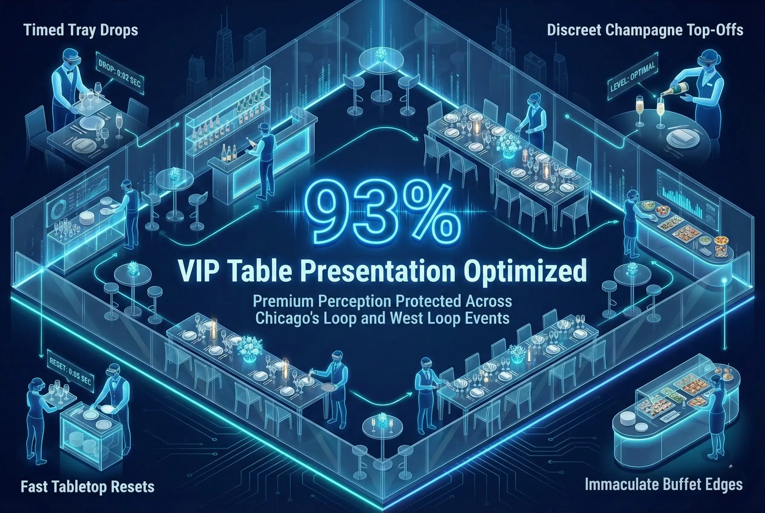 Infographic illustrating Denver event staffing attendance during weather-impacted event days.