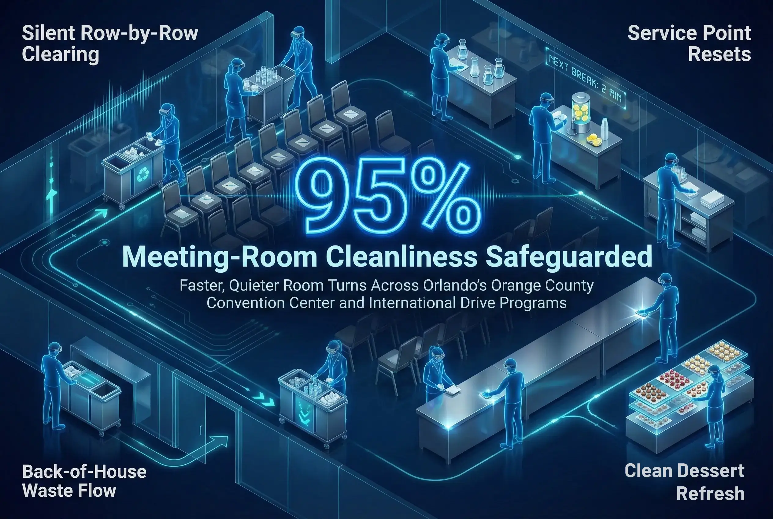 Infographic illustrating Denver event staffing attendance during weather-impacted event days.