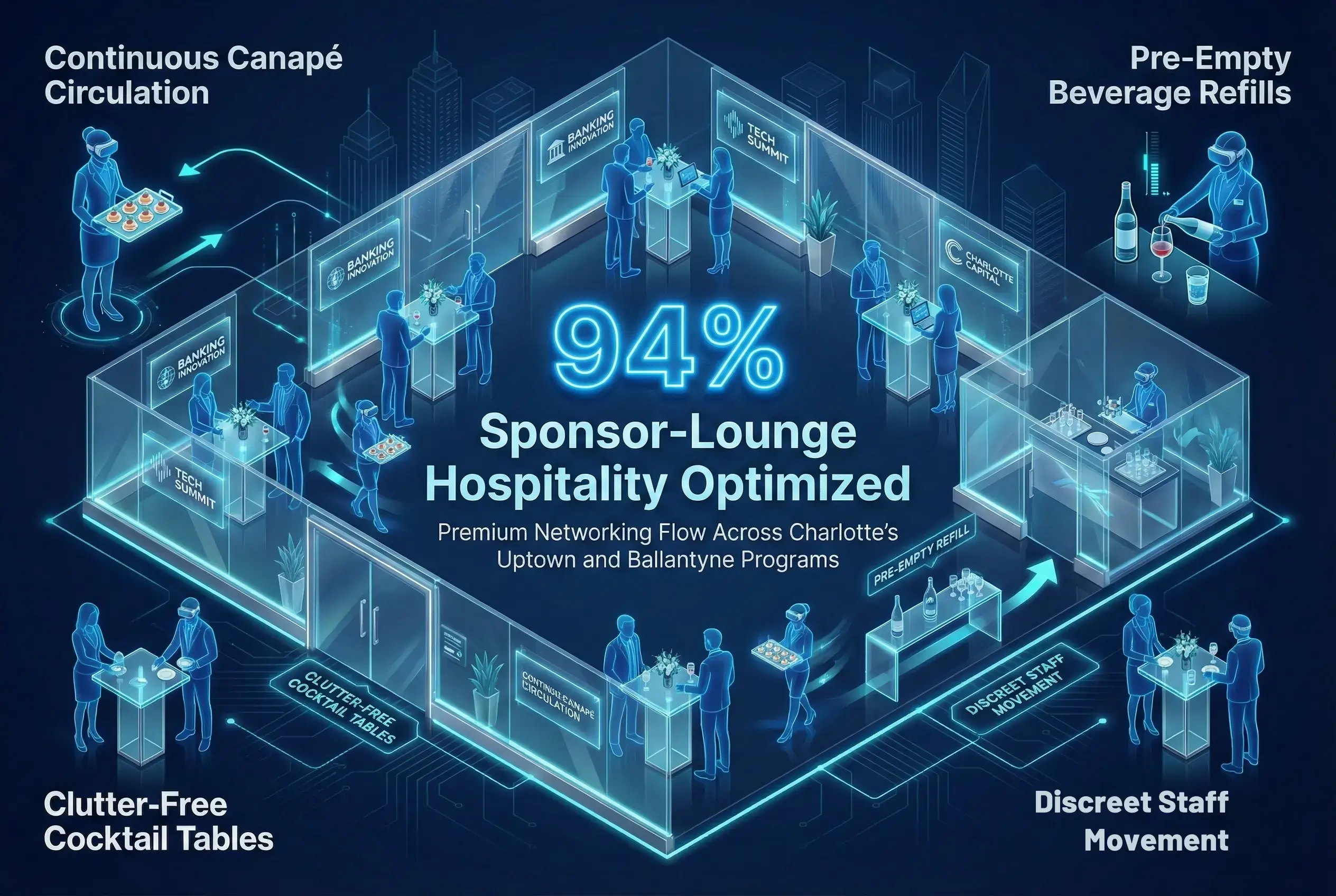 Infographic illustrating Denver event staffing attendance during weather-impacted event days.