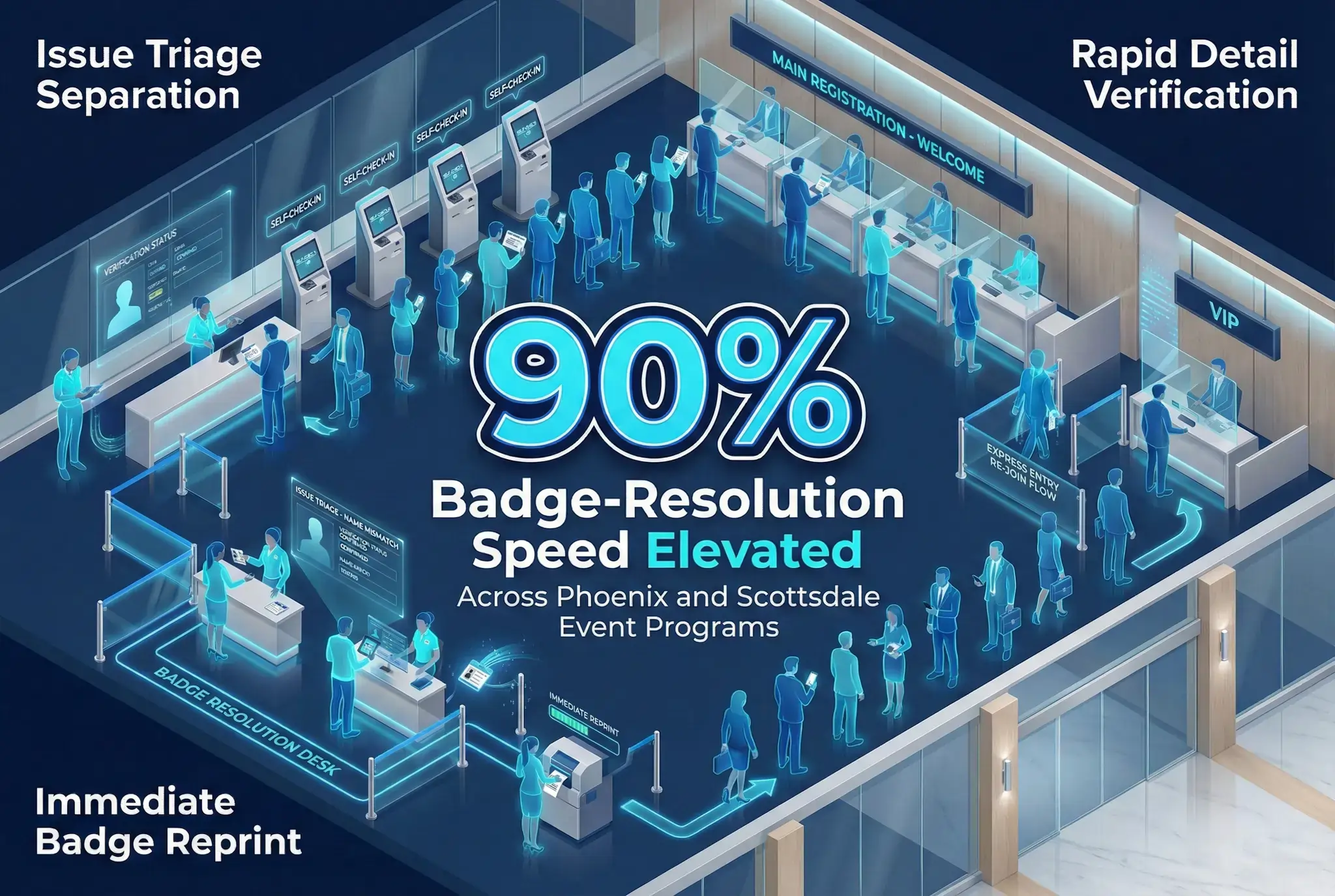 Infographic illustrating Denver event staffing attendance during weather-impacted event days.