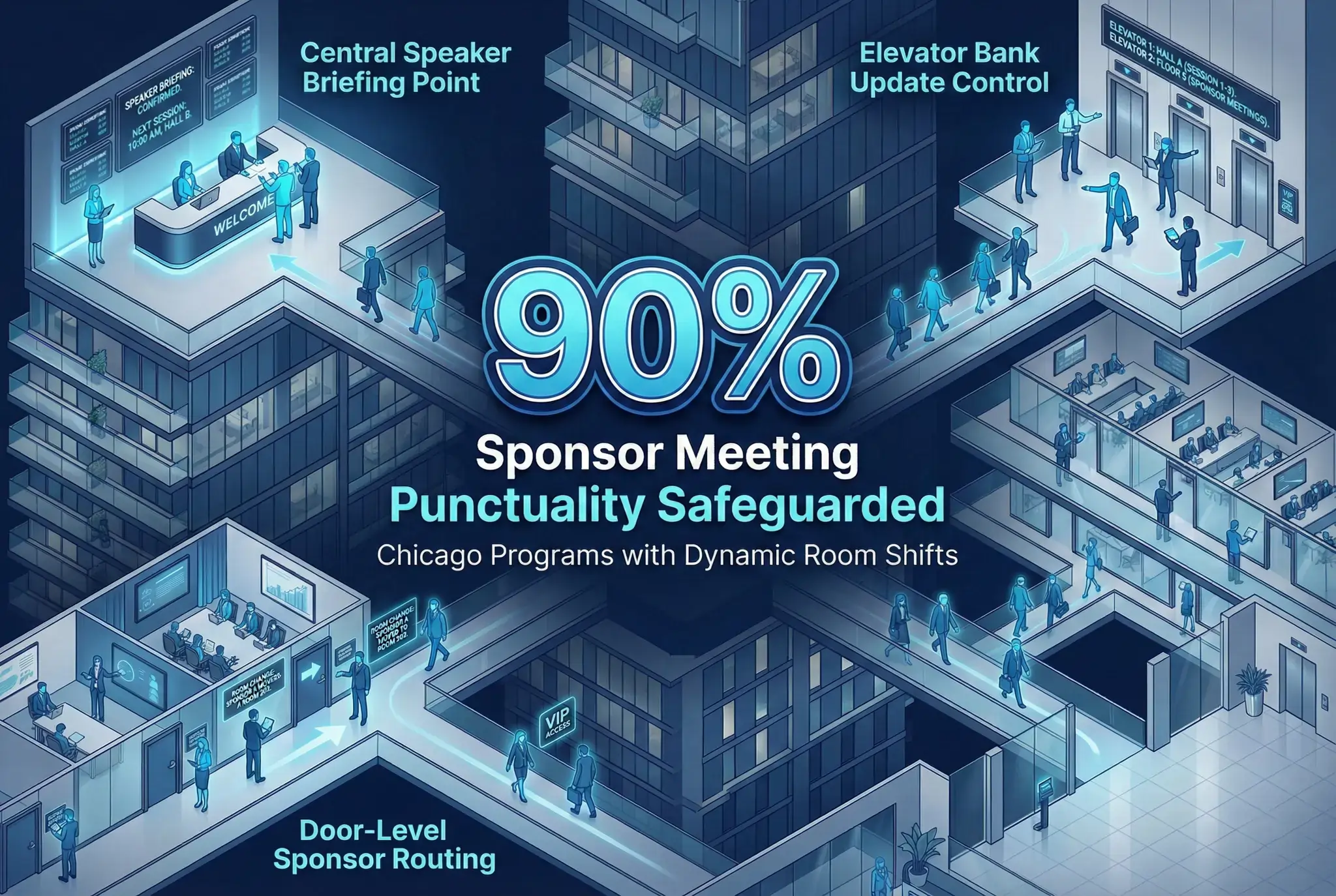 Infographic illustrating Denver event staffing attendance during weather-impacted event days.