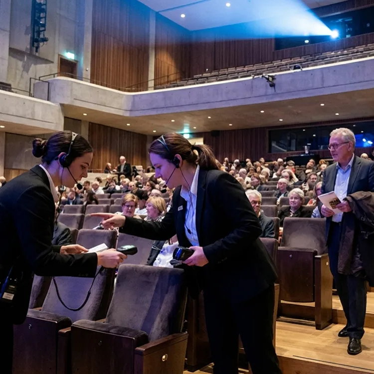 image of a music festival with vibrant colorful smoke