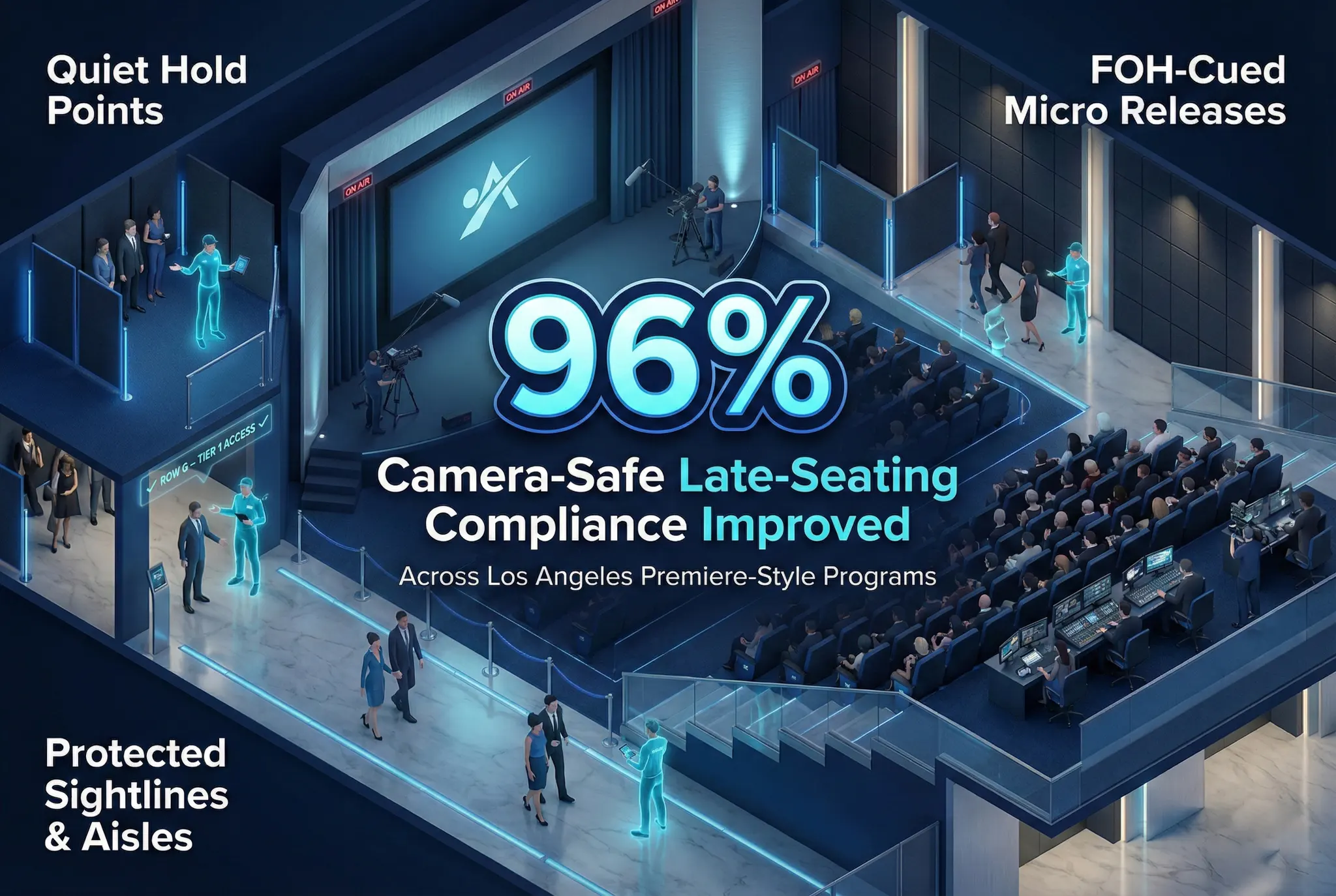 Infographic illustrating Denver event staffing attendance during weather-impacted event days.