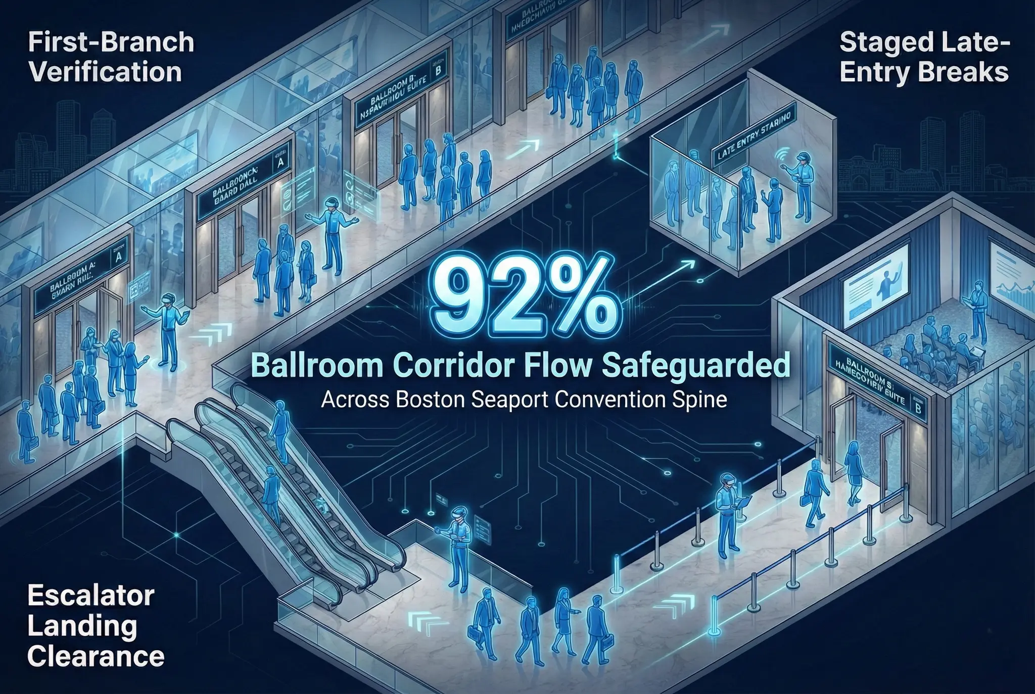 Infographic illustrating Denver event staffing attendance during weather-impacted event days.