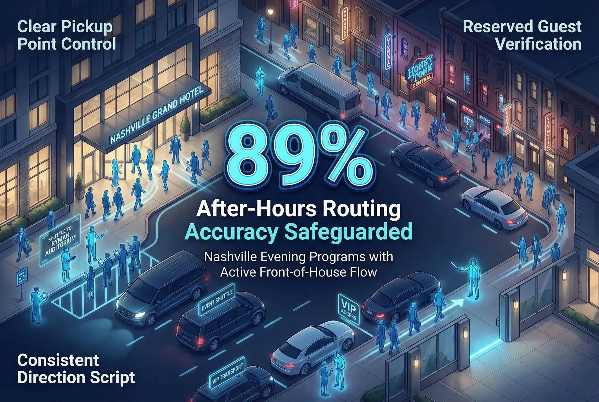Infographic illustrating Denver event staffing attendance during weather-impacted event days.