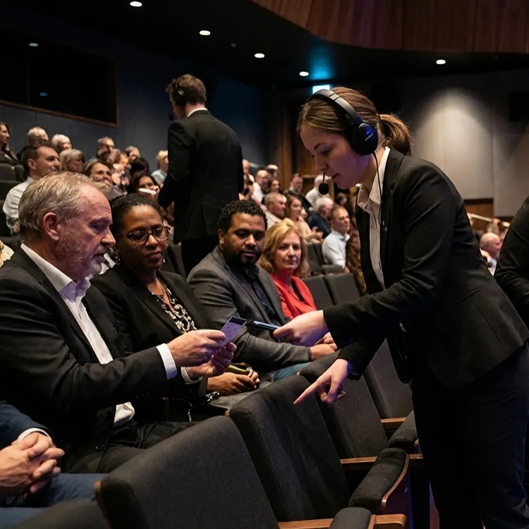 image of a music festival with vibrant colorful smoke