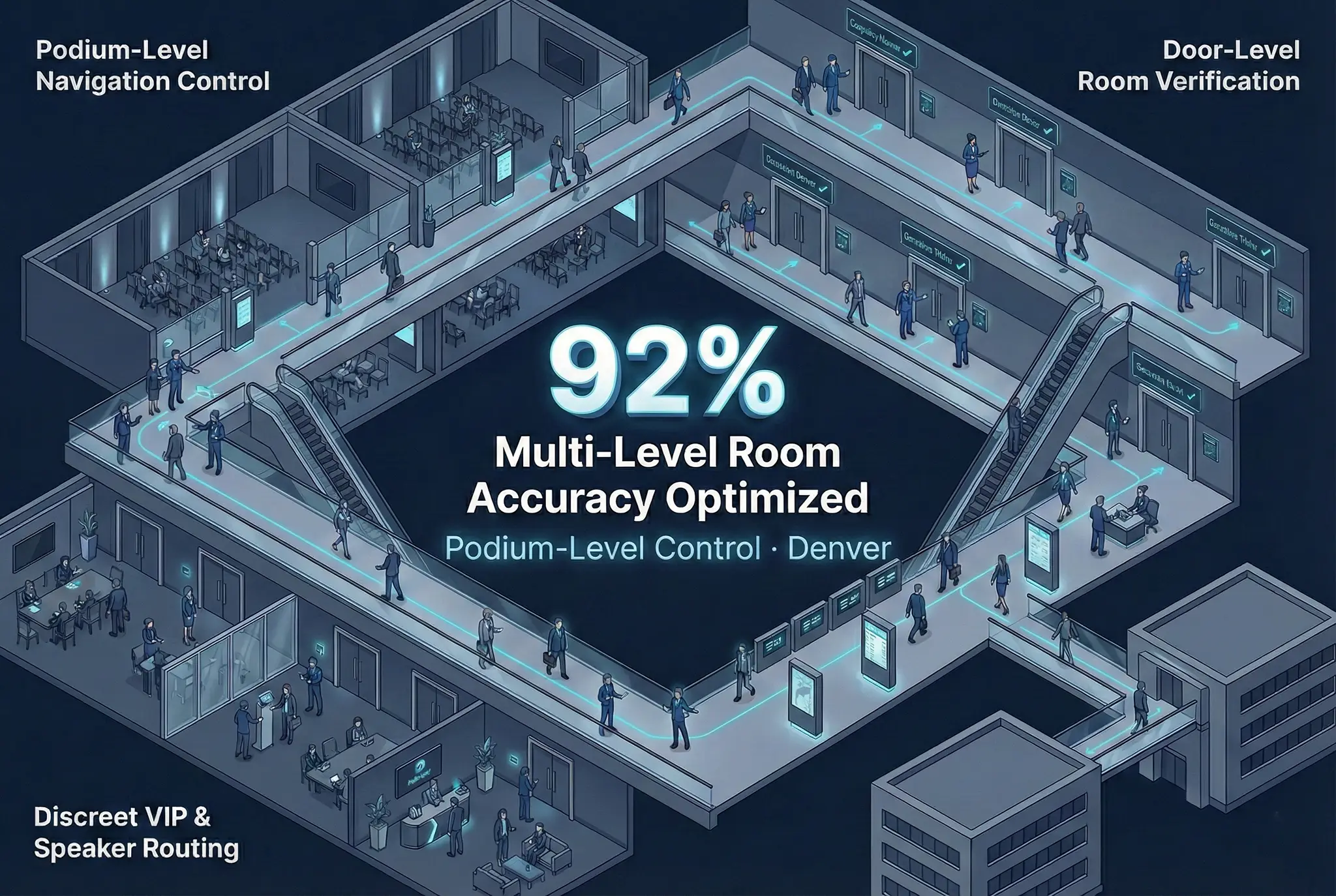 Infographic illustrating Denver event staffing attendance during weather-impacted event days.