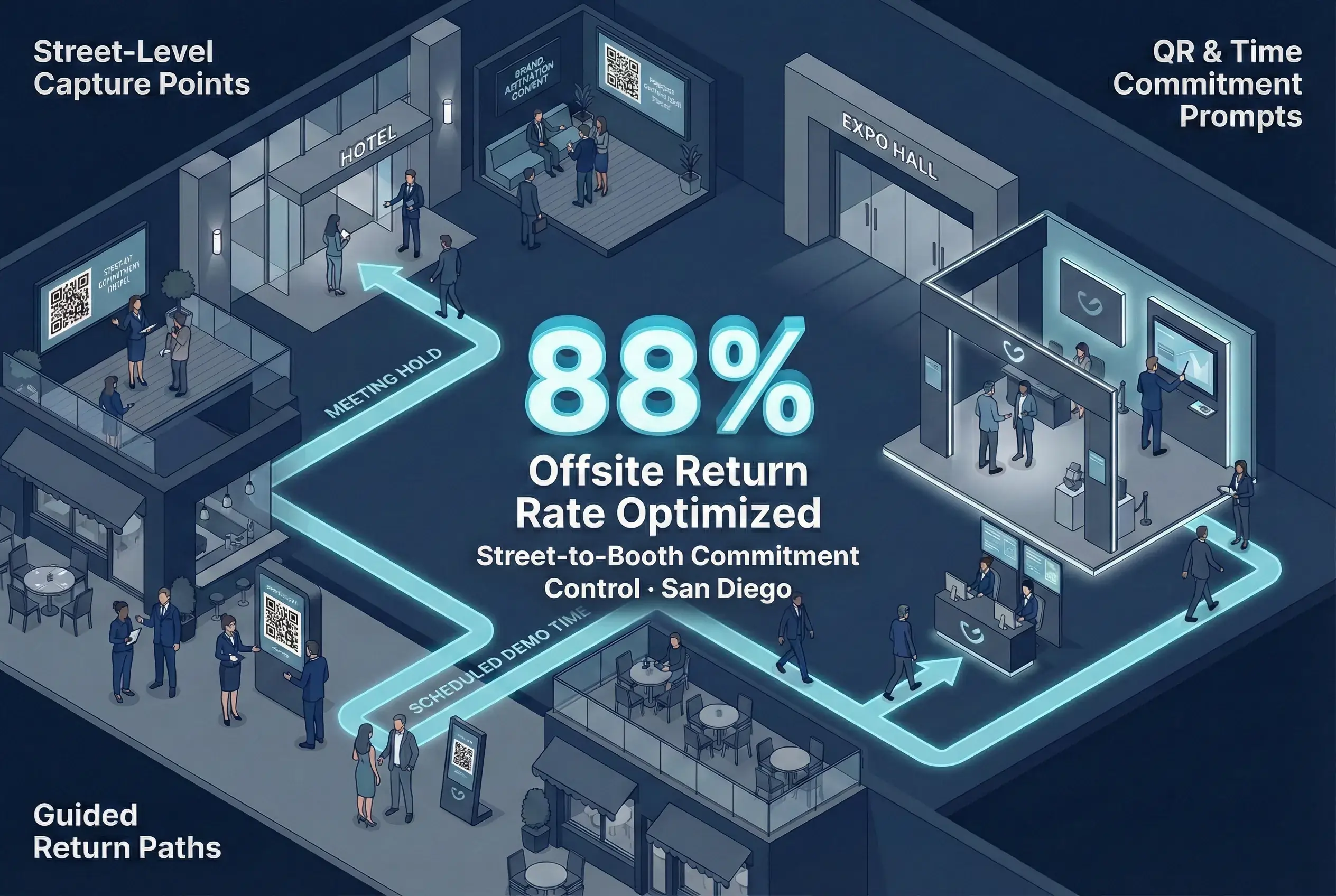 Infographic illustrating Denver event staffing attendance during weather-impacted event days.