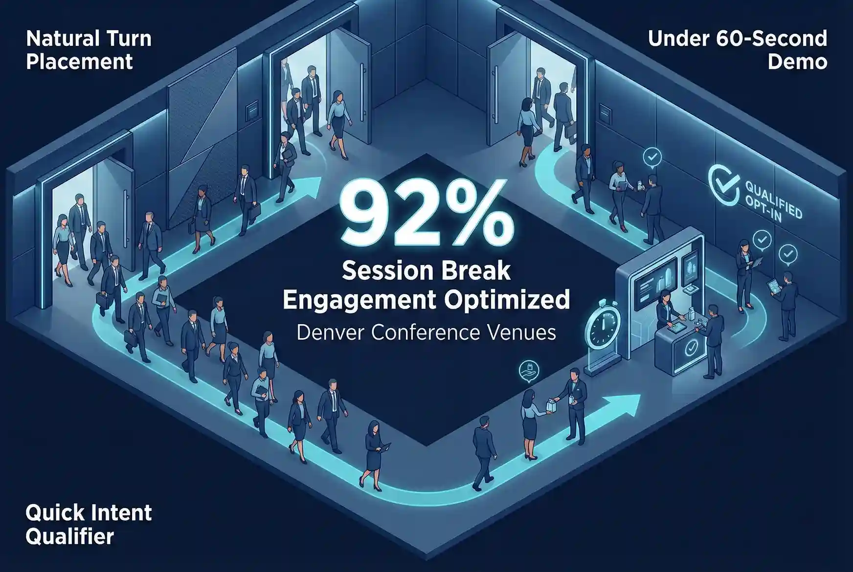 Infographic illustrating Denver event staffing attendance during weather-impacted event days.