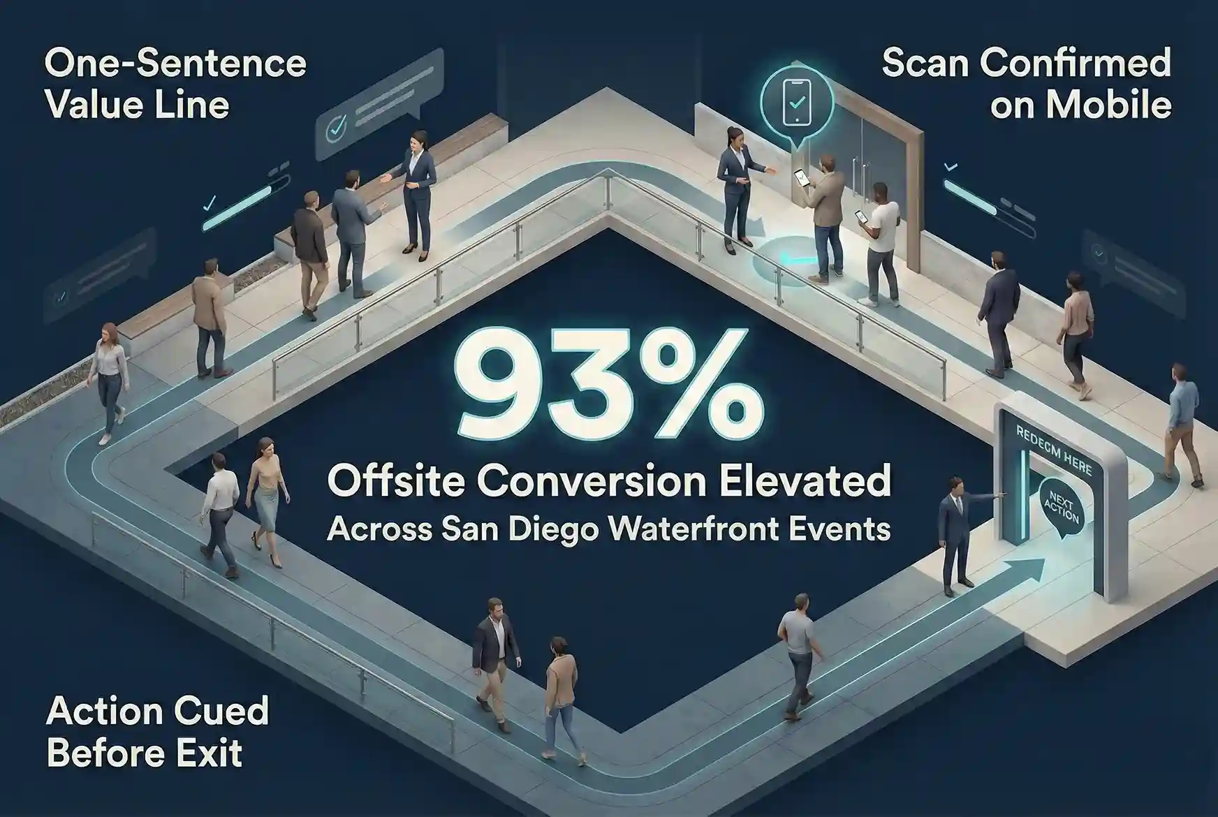 Infographic illustrating Denver event staffing attendance during weather-impacted event days.