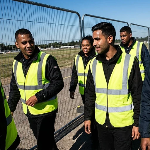 image of a music festival with vibrant colorful smoke