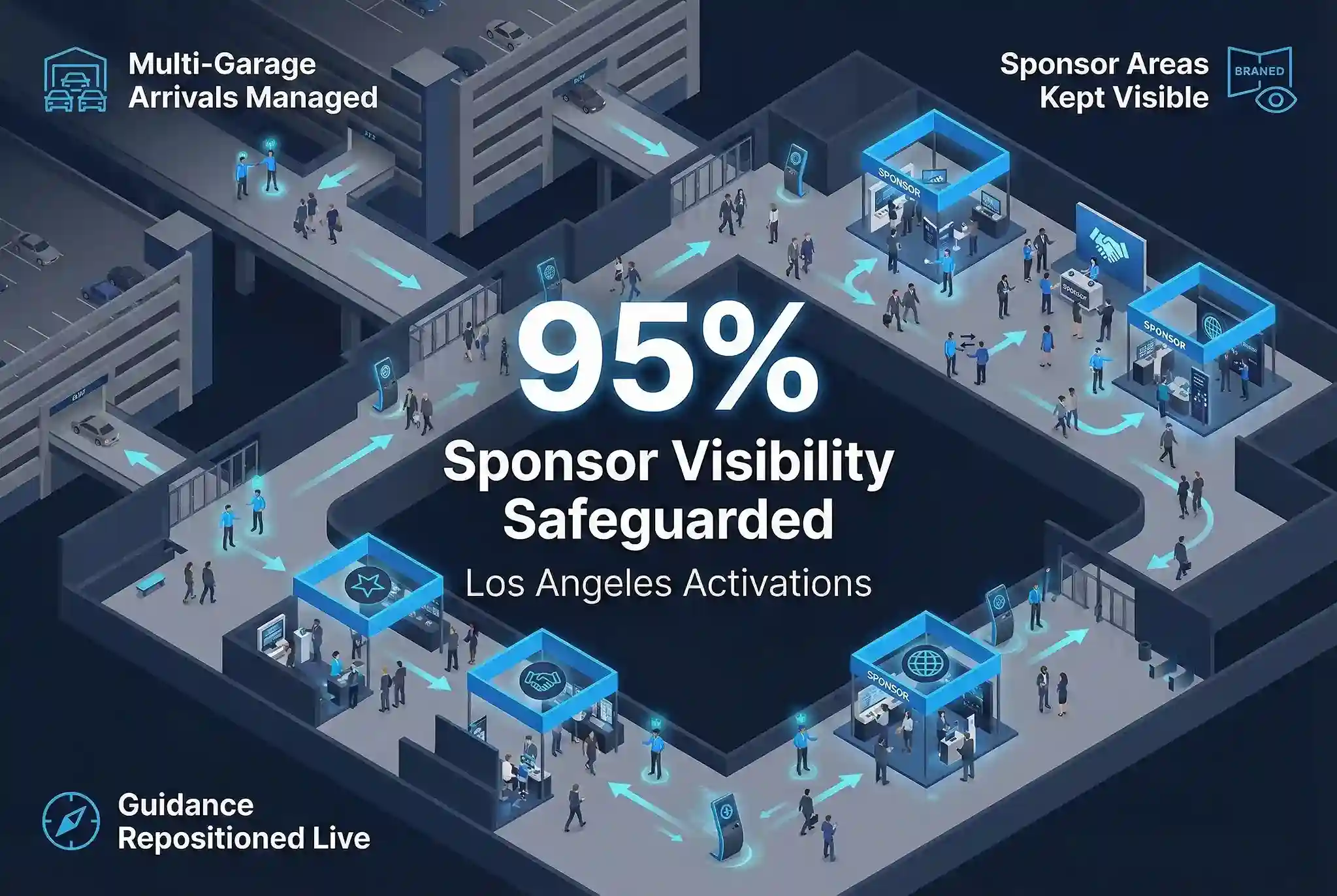 Infographic illustrating Denver event staffing attendance during weather-impacted event days.