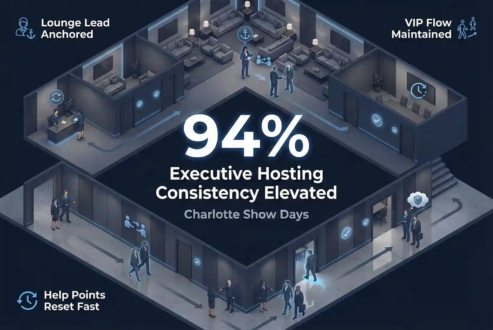 Infographic illustrating Denver event staffing attendance during weather-impacted event days.