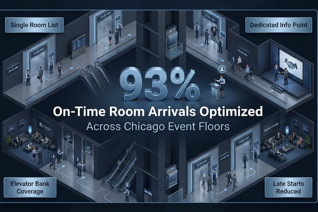 Infographic illustrating Denver event staffing attendance during weather-impacted event days.
