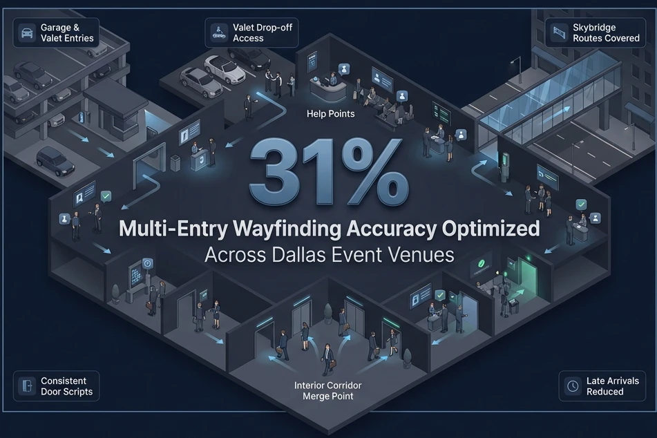Infographic illustrating Denver event staffing attendance during weather-impacted event days.
