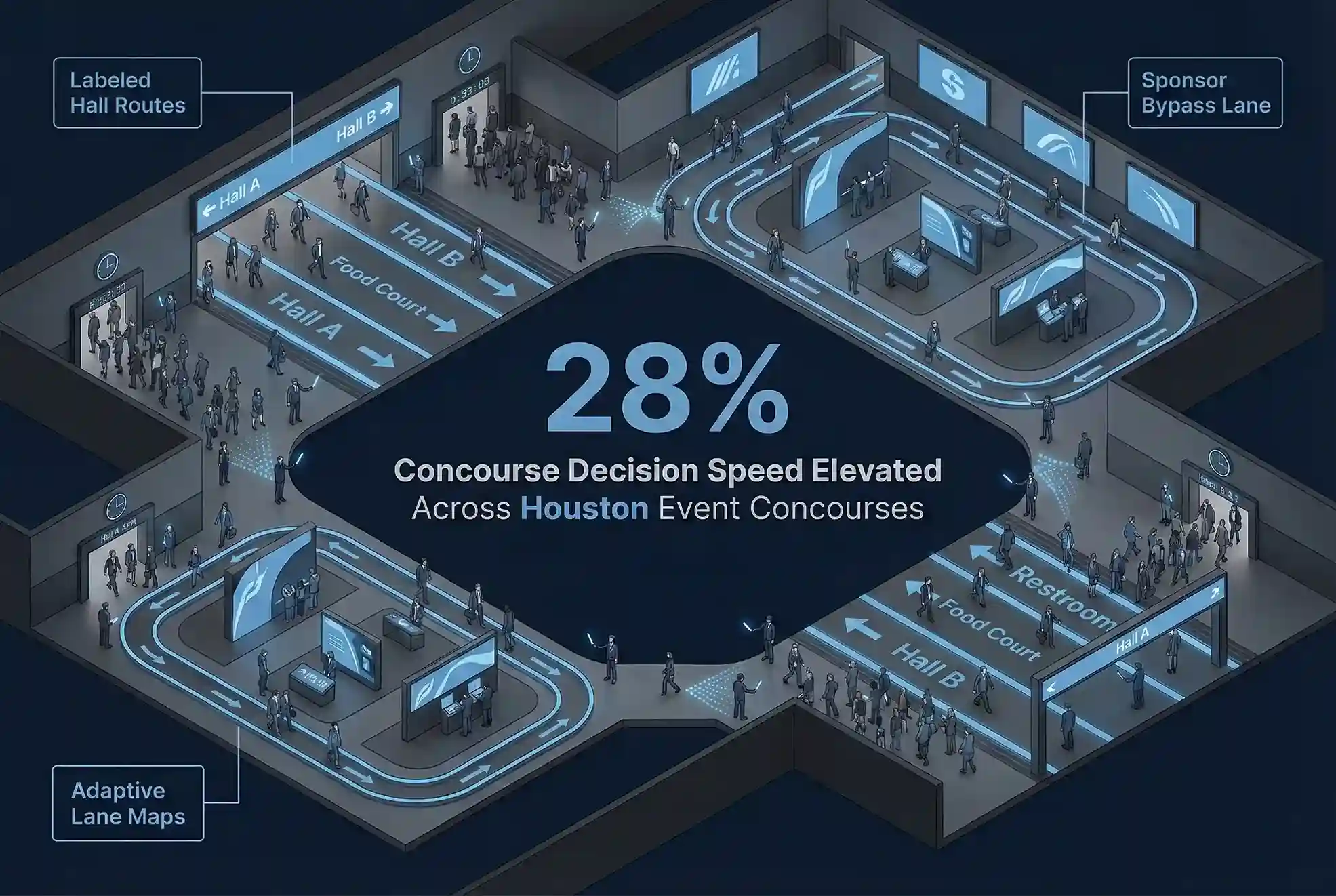 Infographic illustrating Denver event staffing attendance during weather-impacted event days.