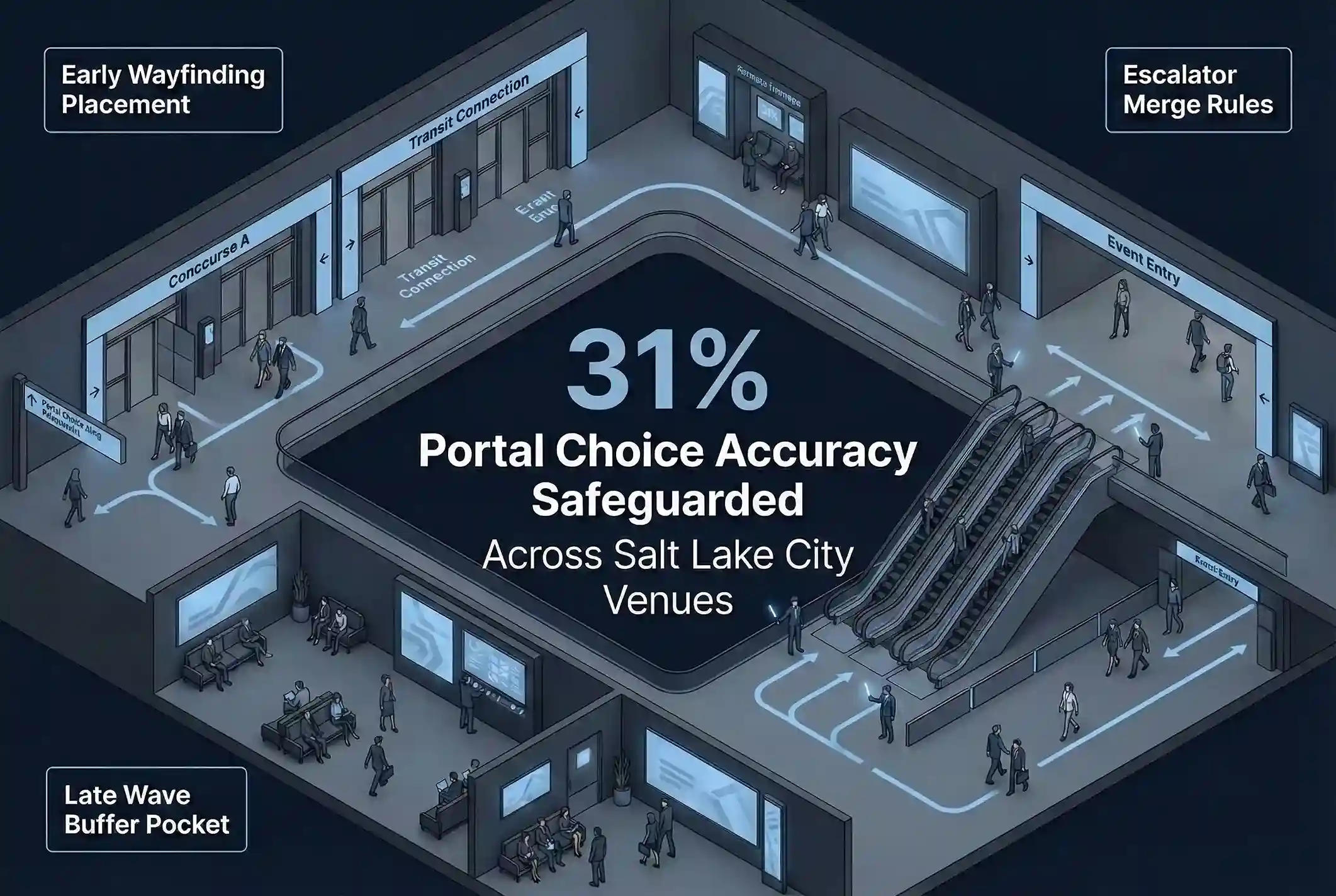 Infographic illustrating Denver event staffing attendance during weather-impacted event days.