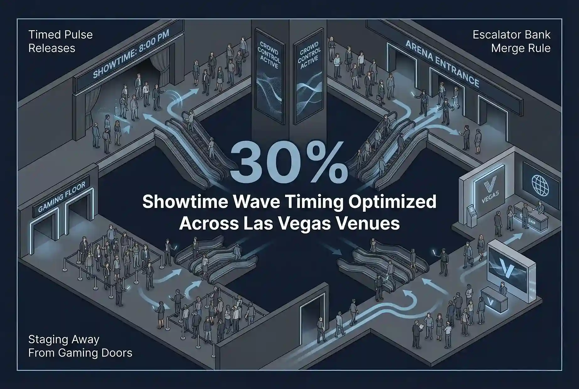 Infographic illustrating Denver event staffing attendance during weather-impacted event days.