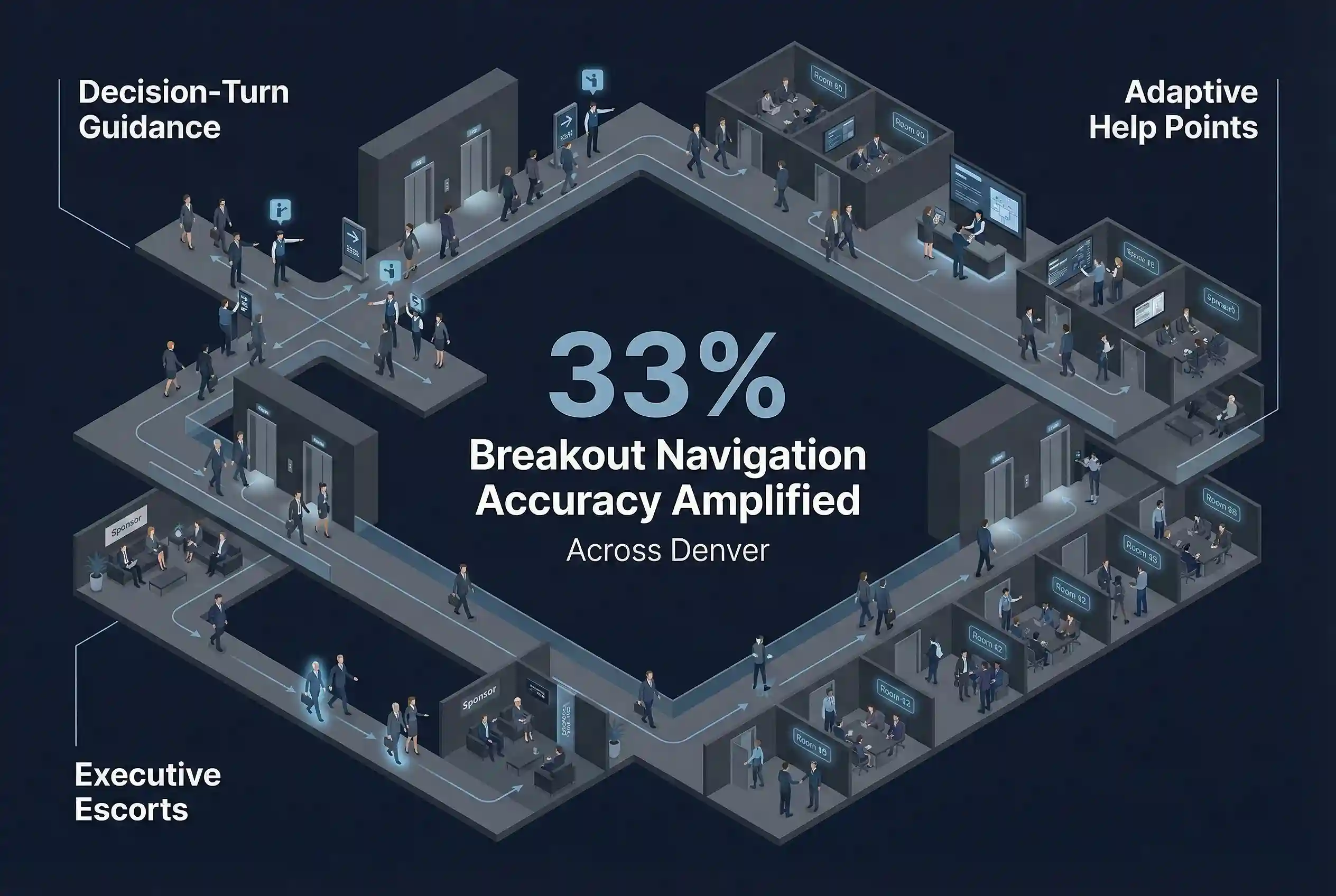 Infographic illustrating Denver event staffing attendance during weather-impacted event days.