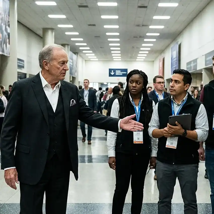 image of a music festival with vibrant colorful smoke