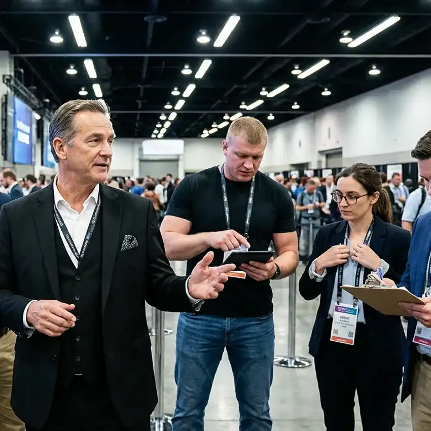 image of a music festival with vibrant colorful smoke