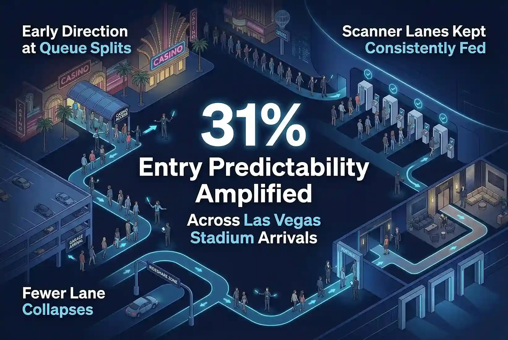 Infographic illustrating Denver event staffing attendance during weather-impacted event days.