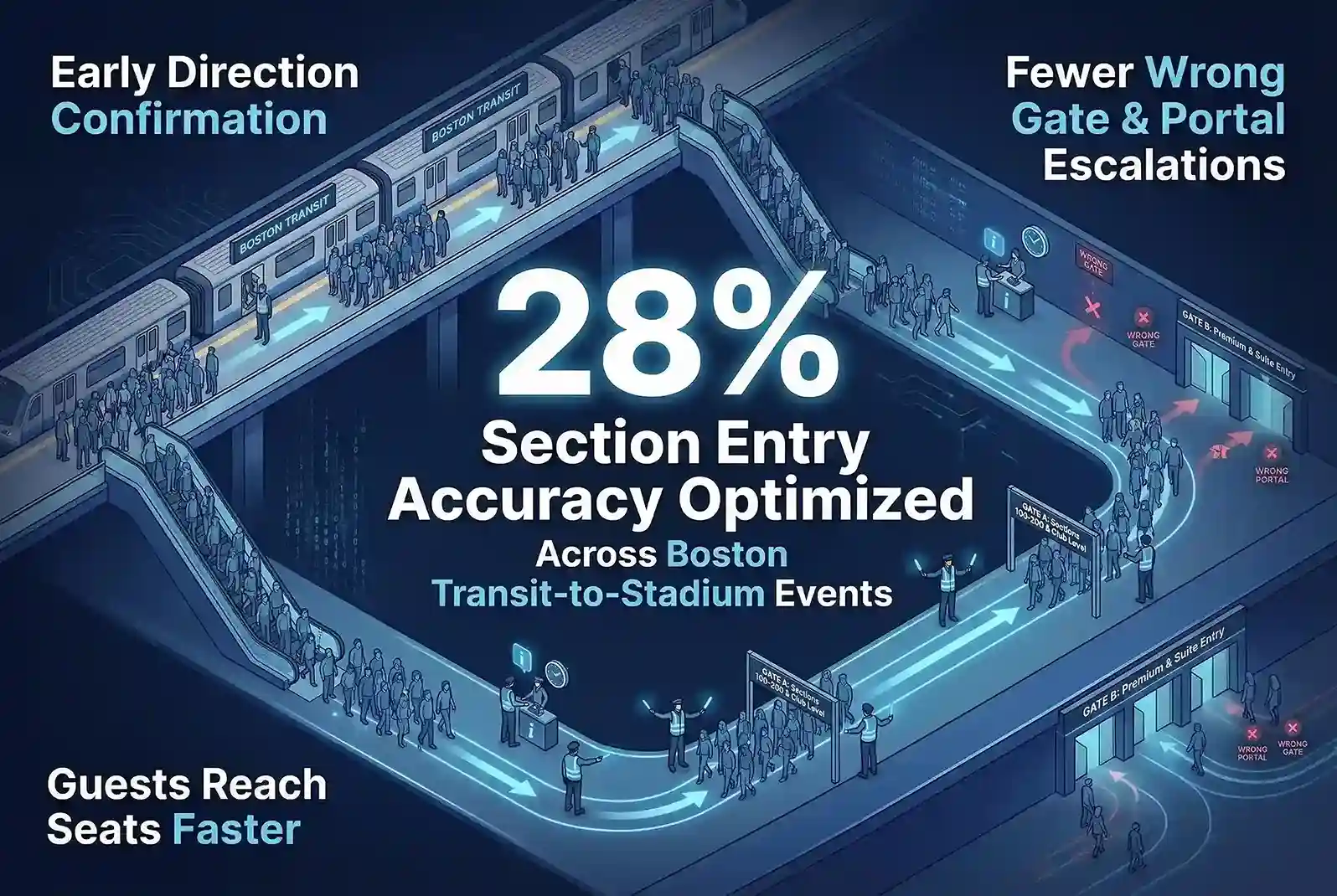 Infographic illustrating Denver event staffing attendance during weather-impacted event days.