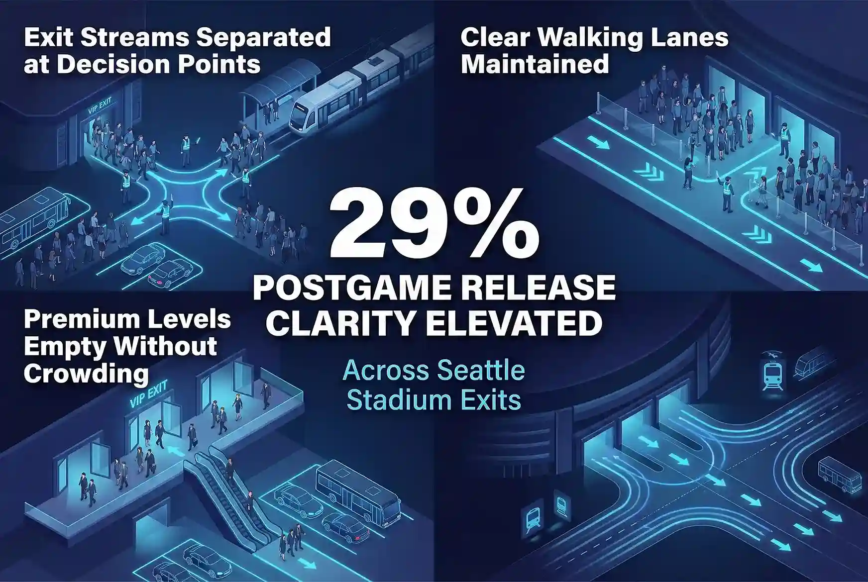 Infographic illustrating Denver event staffing attendance during weather-impacted event days.