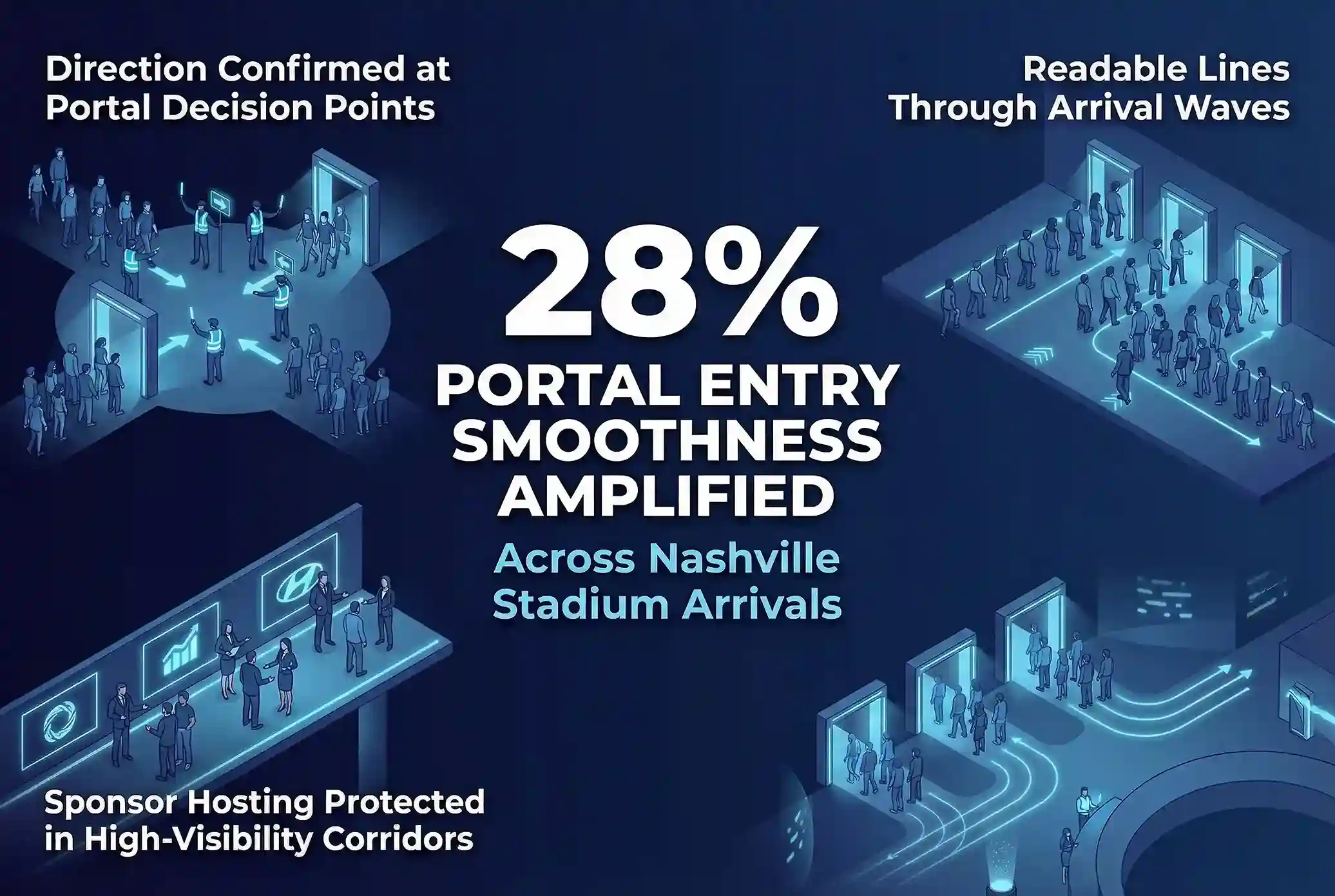 Infographic illustrating Denver event staffing attendance during weather-impacted event days.