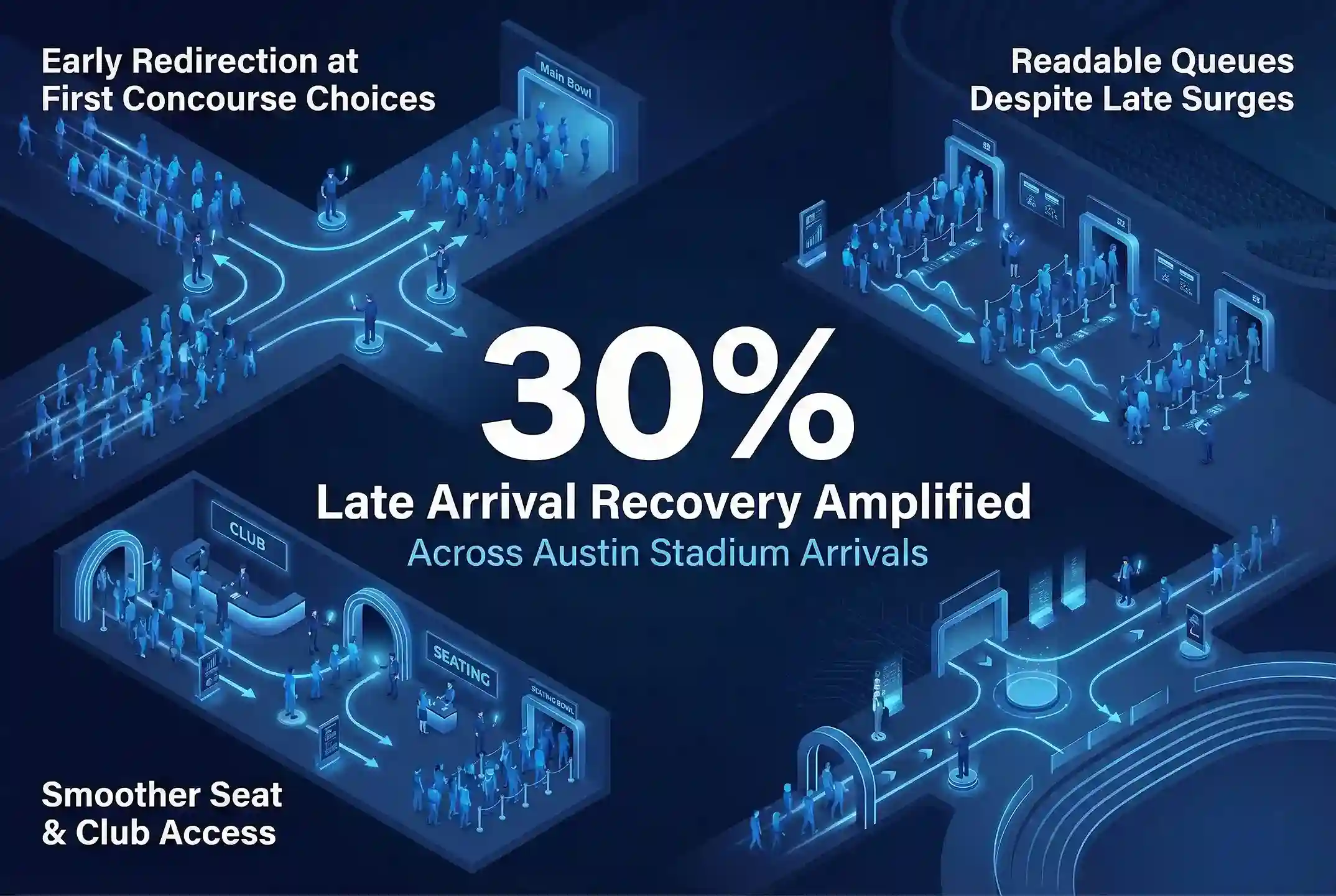 Infographic illustrating Denver event staffing attendance during weather-impacted event days.