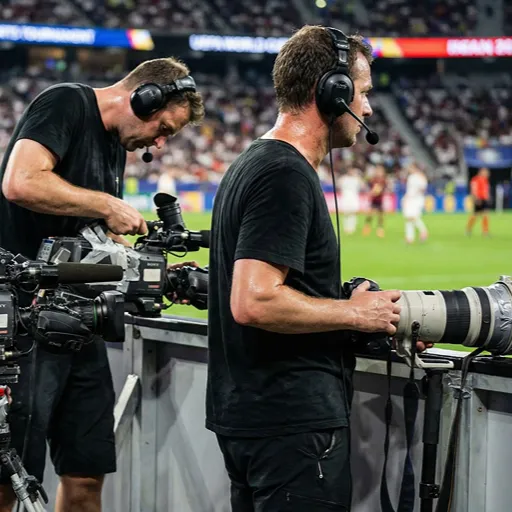 image of a music festival with vibrant colorful smoke