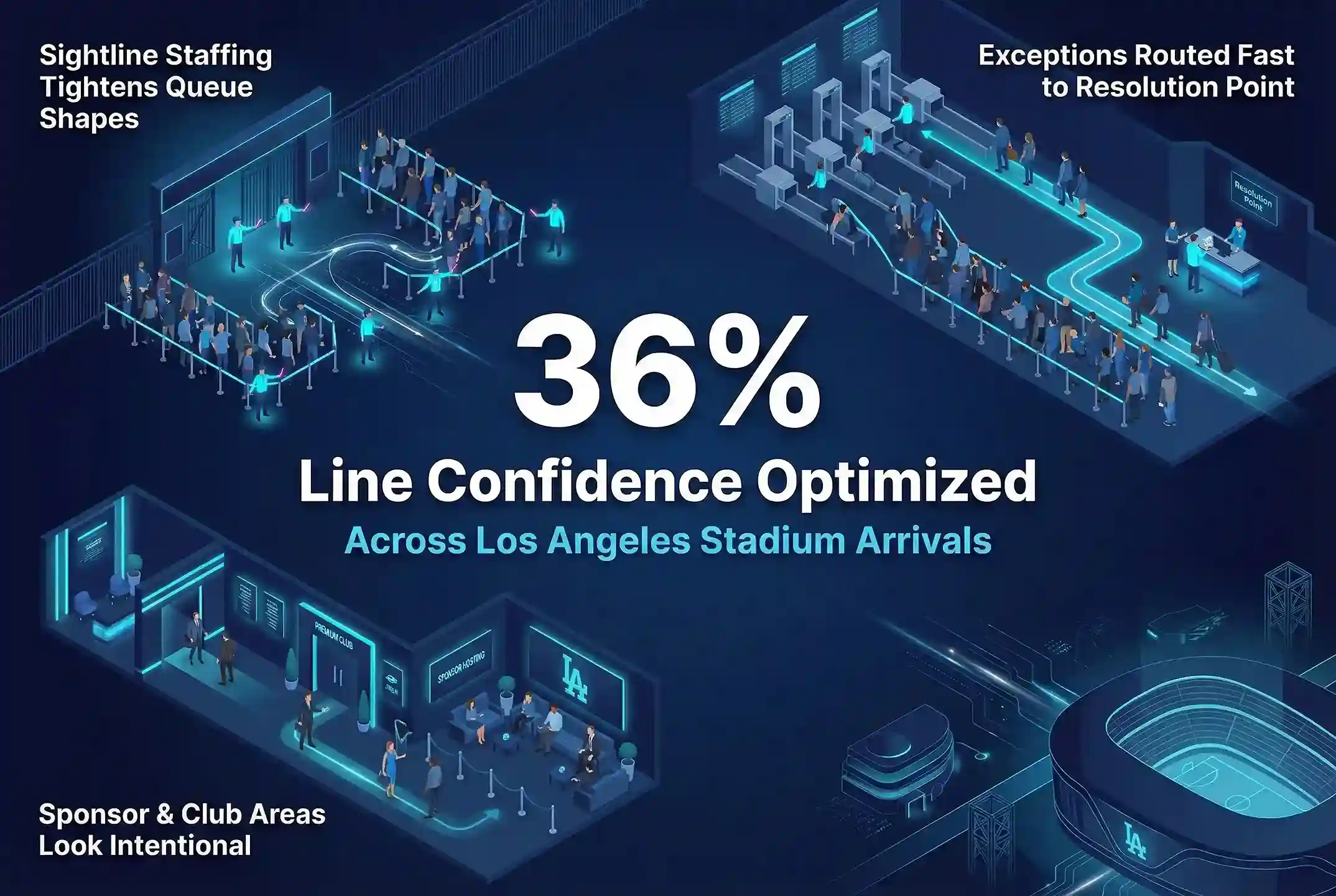 Infographic illustrating Denver event staffing attendance during weather-impacted event days.