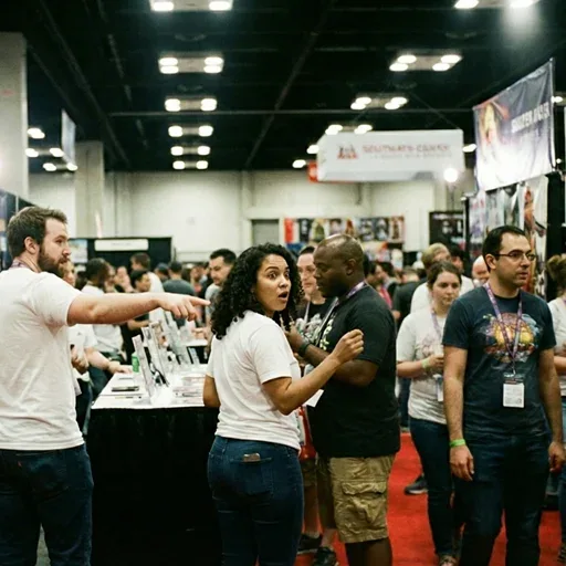 image of a music festival with vibrant colorful smoke