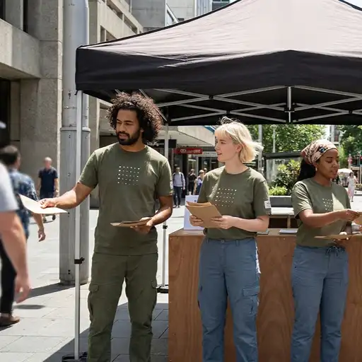 image of a music festival with vibrant colorful smoke