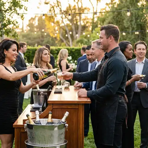 image of a music festival with vibrant colorful smoke