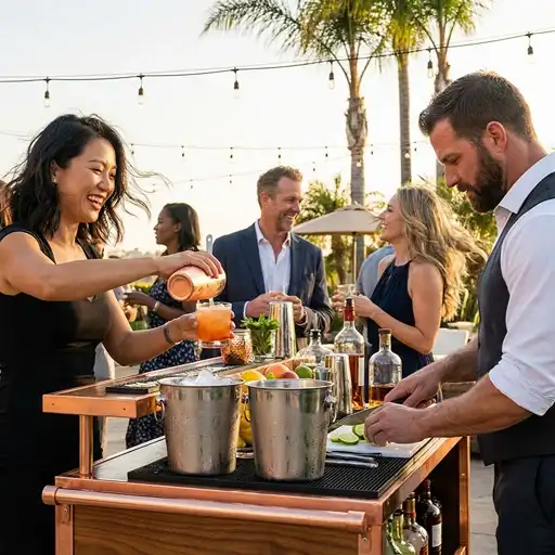 image of a music festival with vibrant colorful smoke
