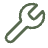 Ein Icon, das einen Schraubenschlüssel darstellt. Es wird häufig verwendet, um Werkzeuge, Einstellungen oder technische Optionen zu symbolisieren.