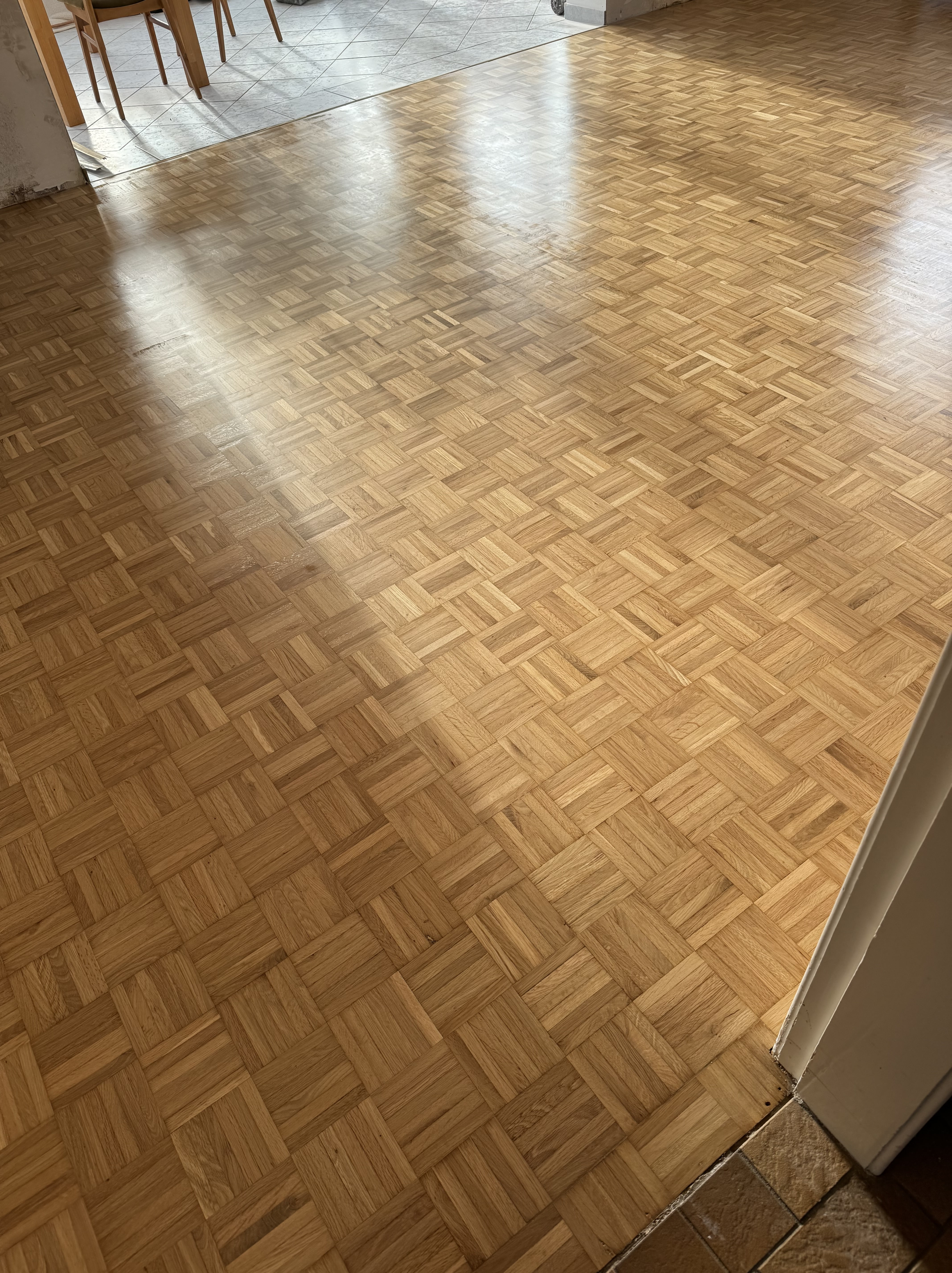 Neu verlegter Parkettboden Bodenleger Parkettleger Hamburg