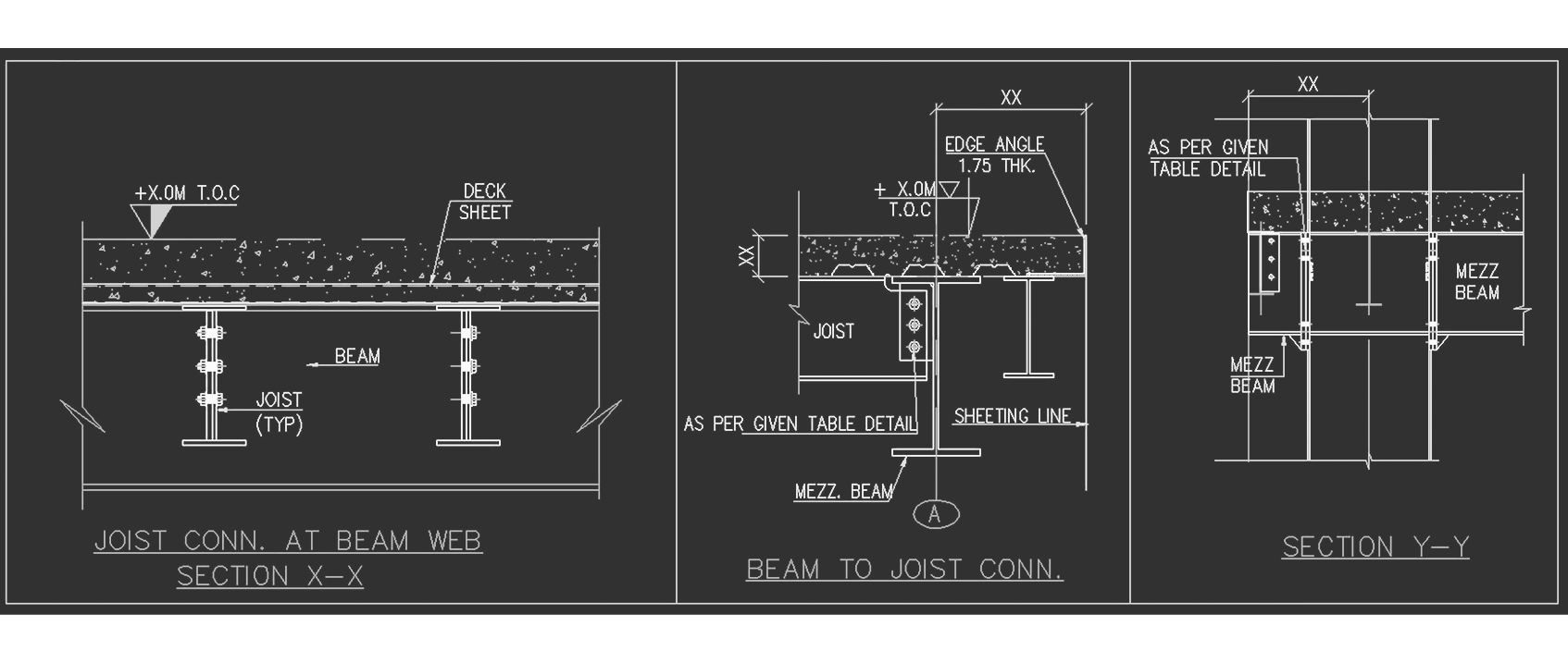 PHX Deck Frame in Steel Building Construction Deck frame for pre-engineered steel structure engineering