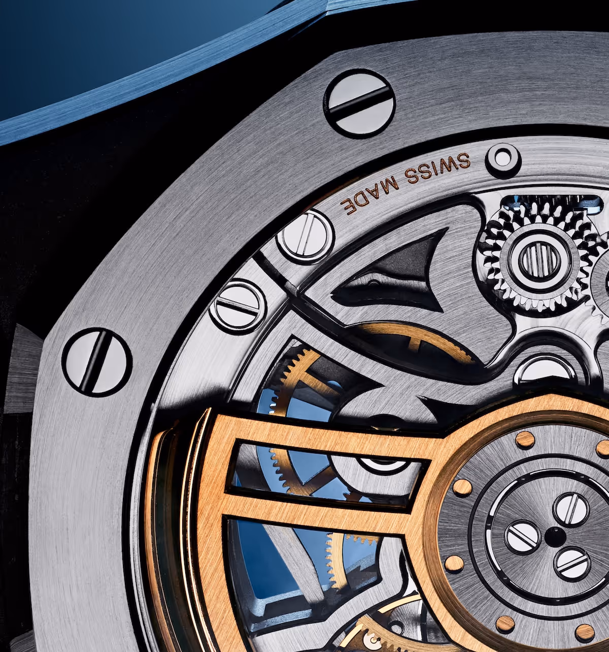 Vue squelette du mouvement Cyano - Mécanisme apparent