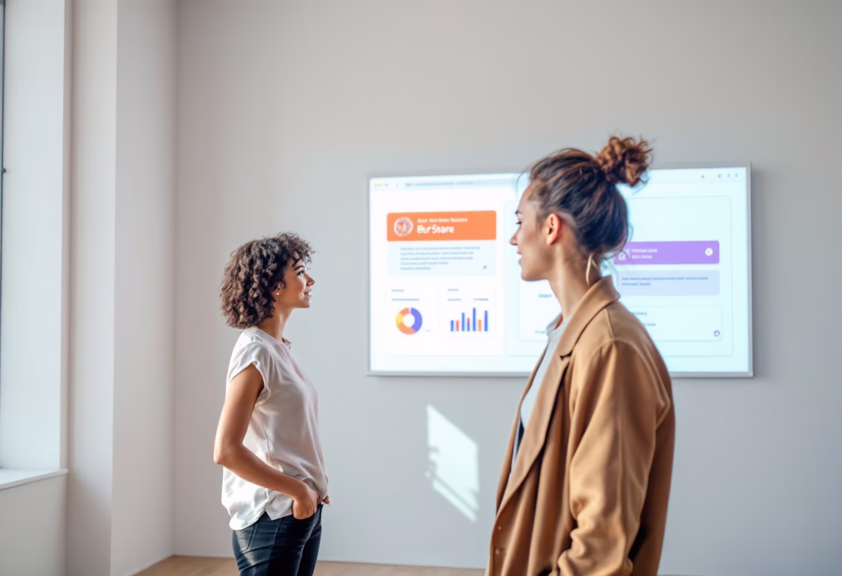 [interface] image of employee interacting with hr software (for a hr tech)