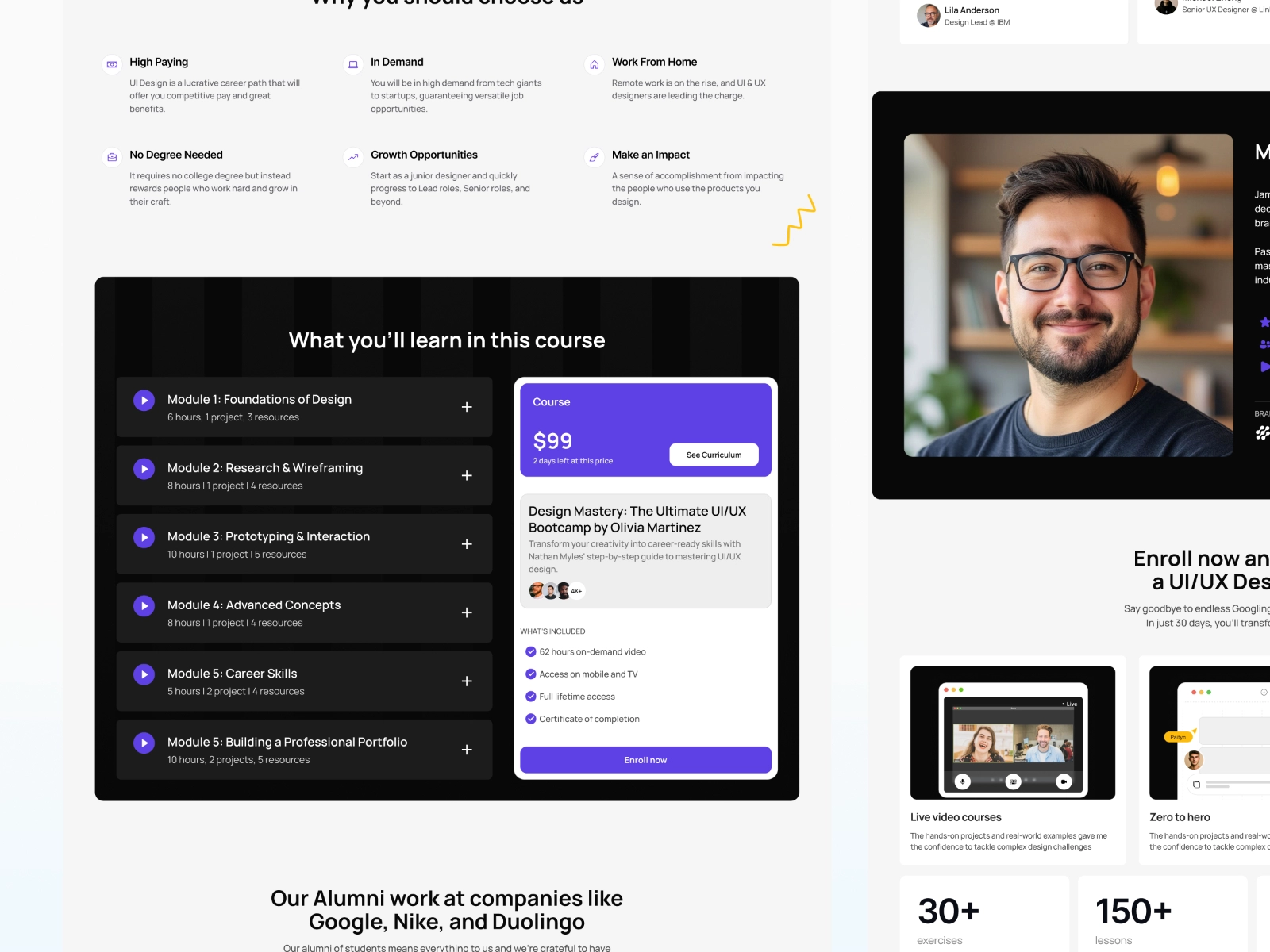 Omakase's Educore template mockup