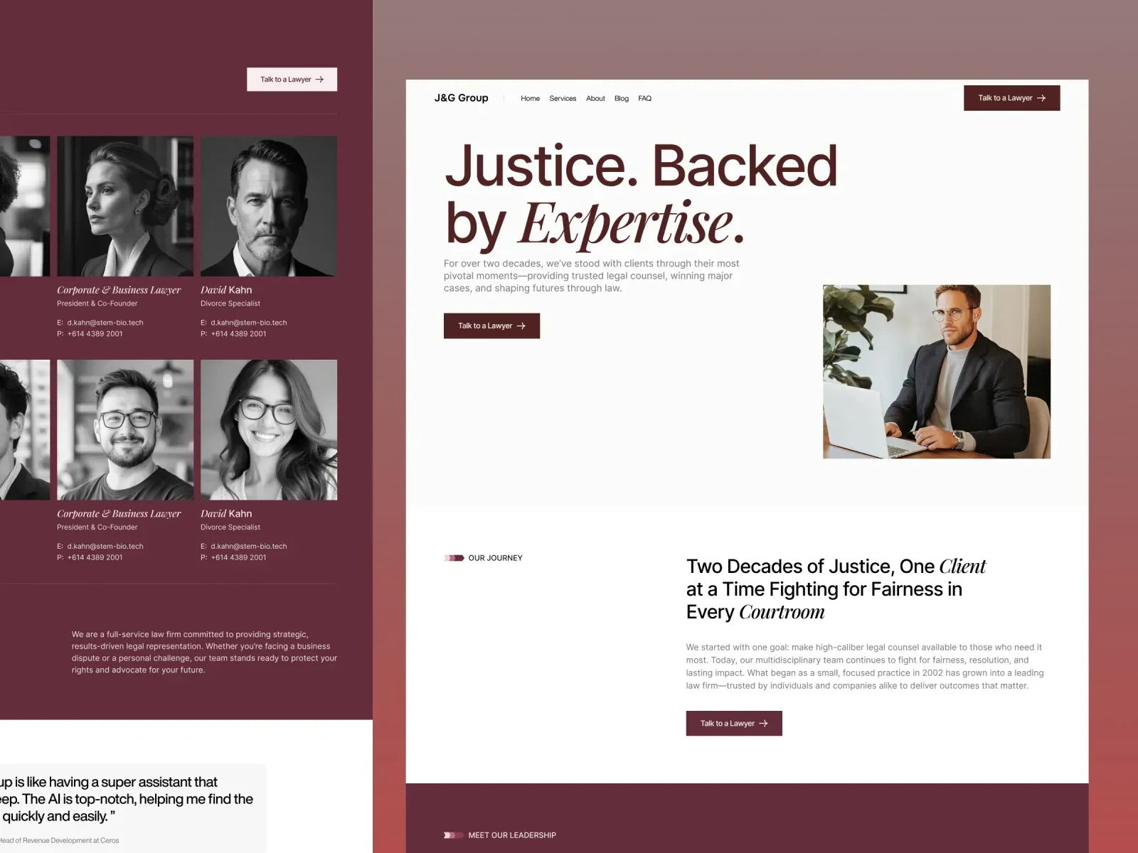 Johnson & Green Webflow Template Thumbnail